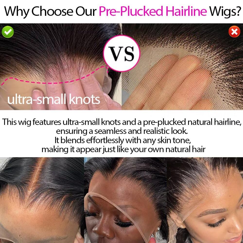 30 Inch 13X6 Lace Front Wigs Human Hair 180 Density Body Wave Lace Front Wigs Pre Plucked Brazilian 13x6 HD Lace Frontal Wigs Glueless Wigs Human Hair Wig For Women