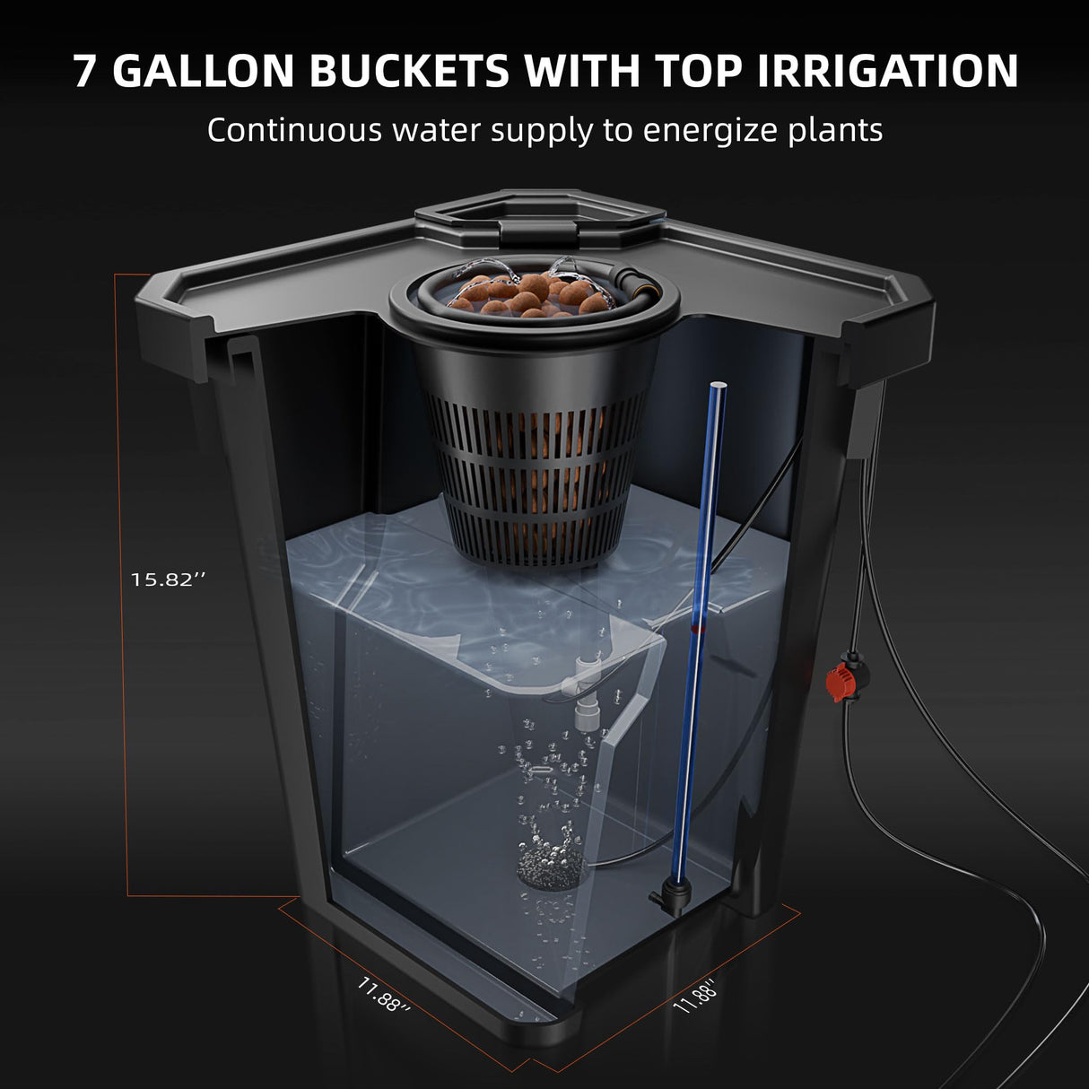 Spider Farmer DWC Hydroponics Growing System Kit 2 Buckets for Indoor Plant
