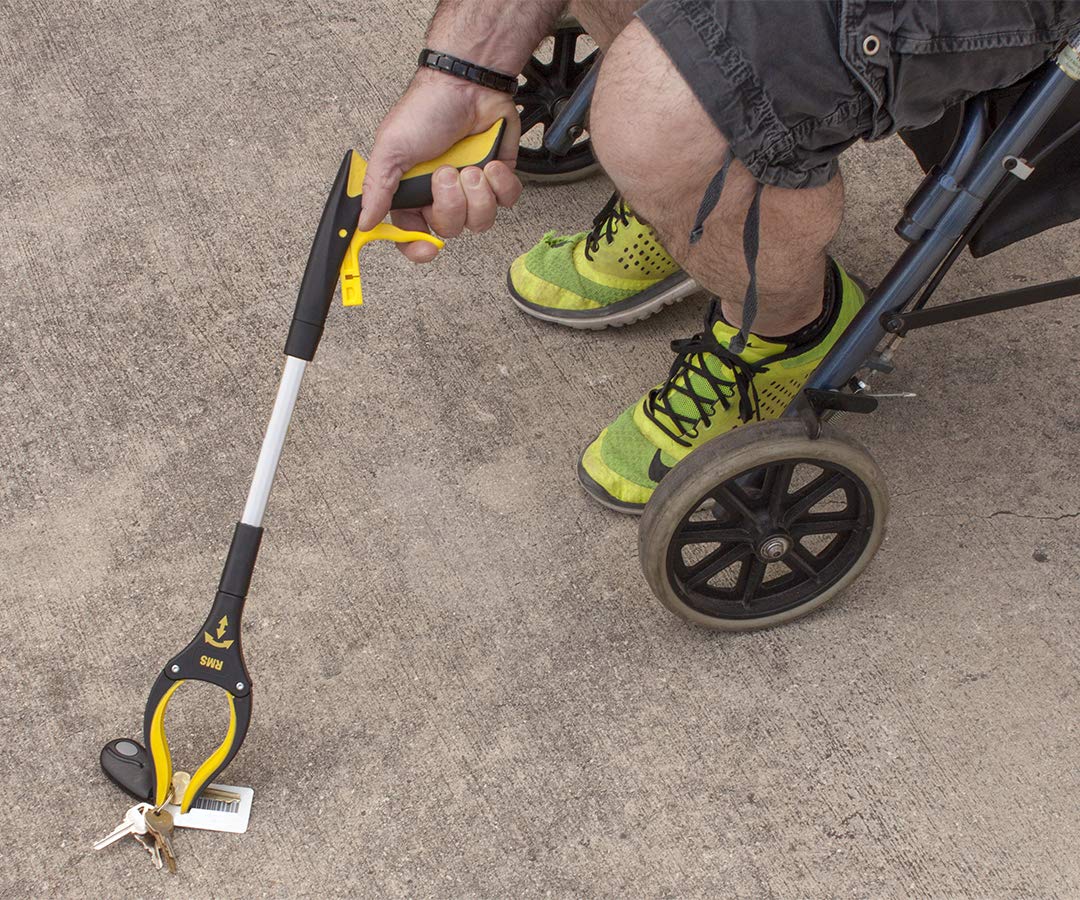 RMS 2-Pack 32 Inch and 19 Inch Grabber Reacher with Rotating Jaw - Mobility Aid Reaching Assist Tool