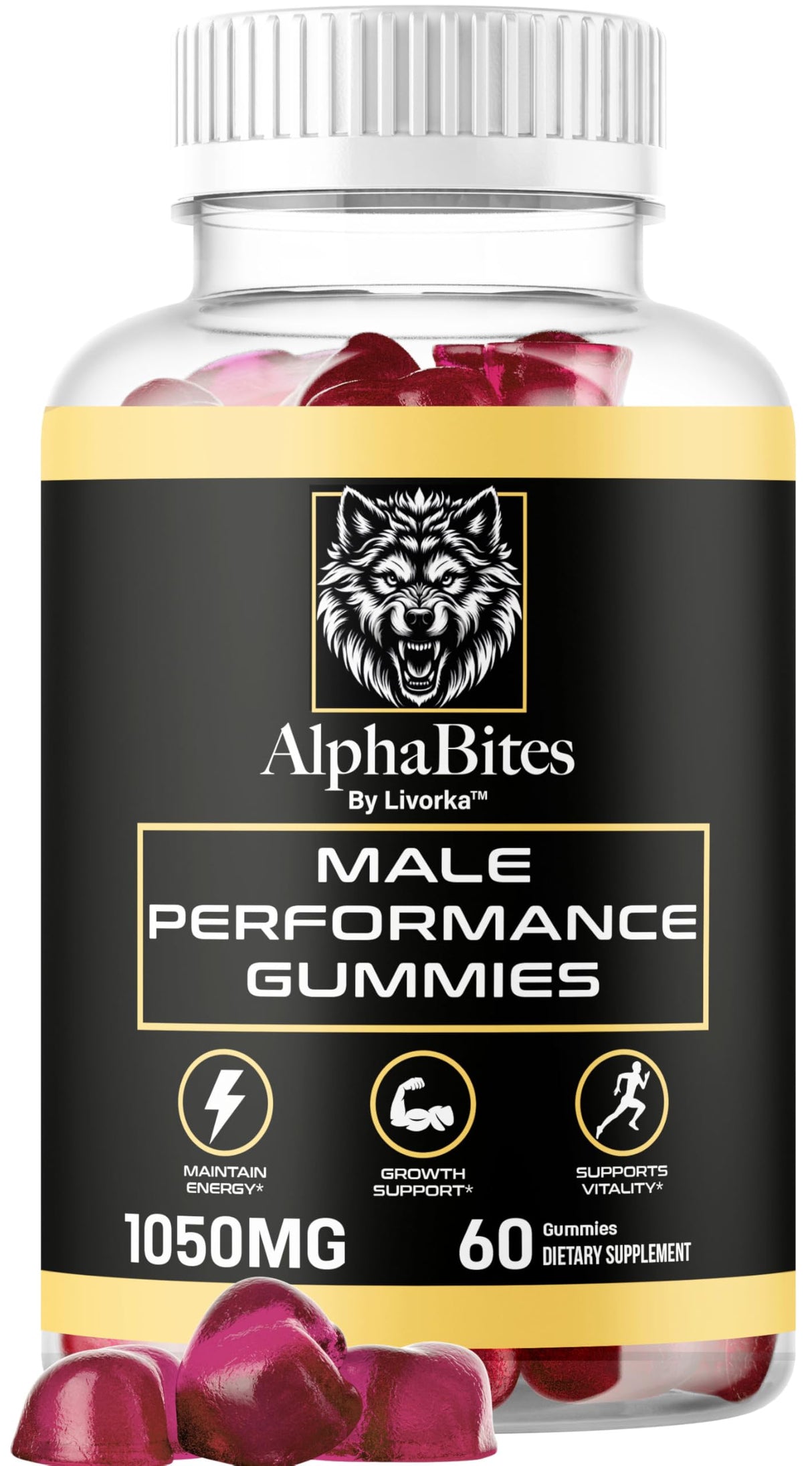 Alpha Bites - Original Formula 7 in 1 Alpha Bites Gummies, AlphaBites for Men, Official Alpha Bites Advanced Premium Formula Performance and Energy, Alpha Bite Gummy Reviews, for 1 Month