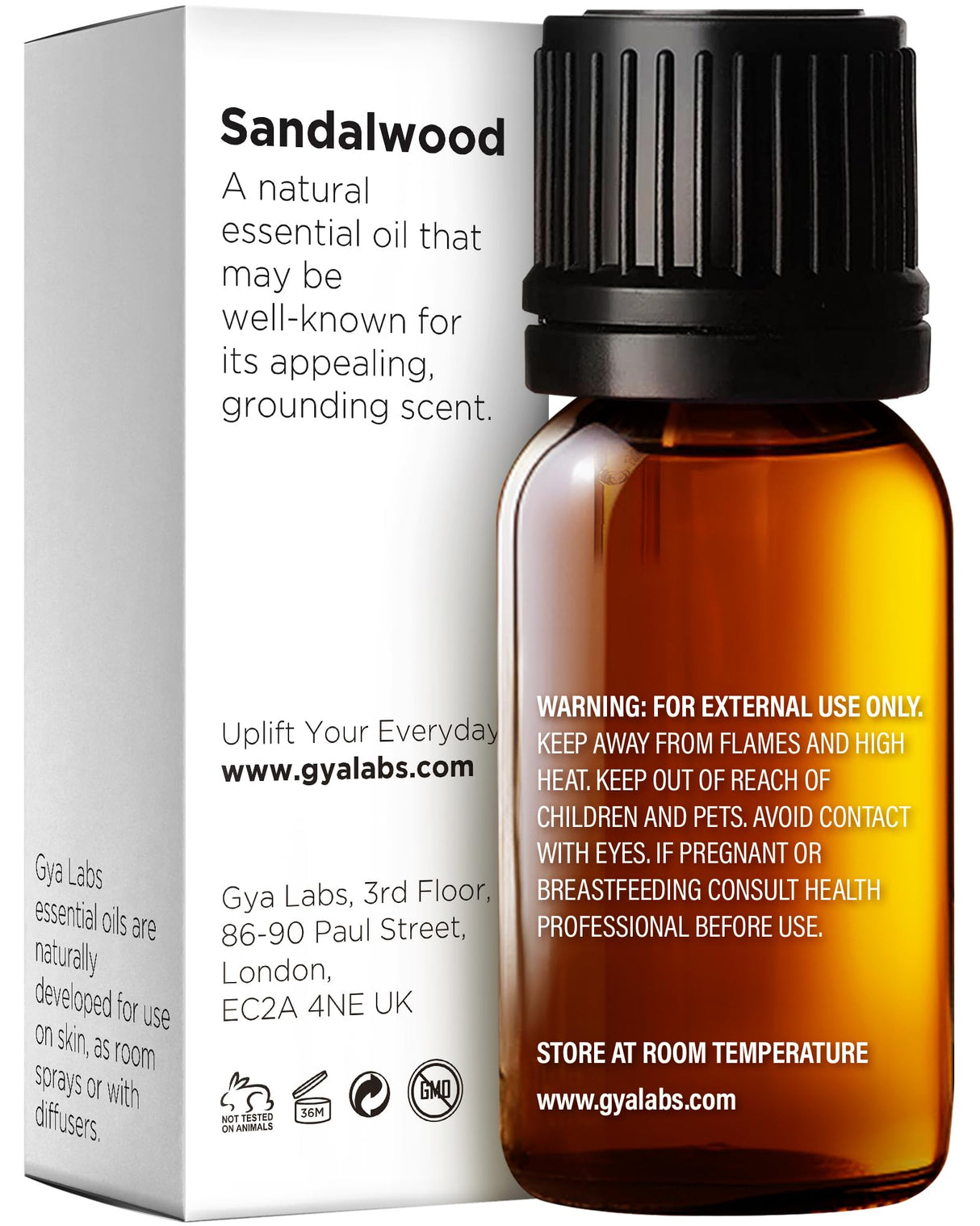 Gya Labs Sandalwood Essential Oil for Serenity & Tranquil Living - 0.34 fl oz - 100% Pure Natural Premium Quality Sandalwood Essential Oils for Skin Care, Diffuser, Perfume, Candle and Soap Making