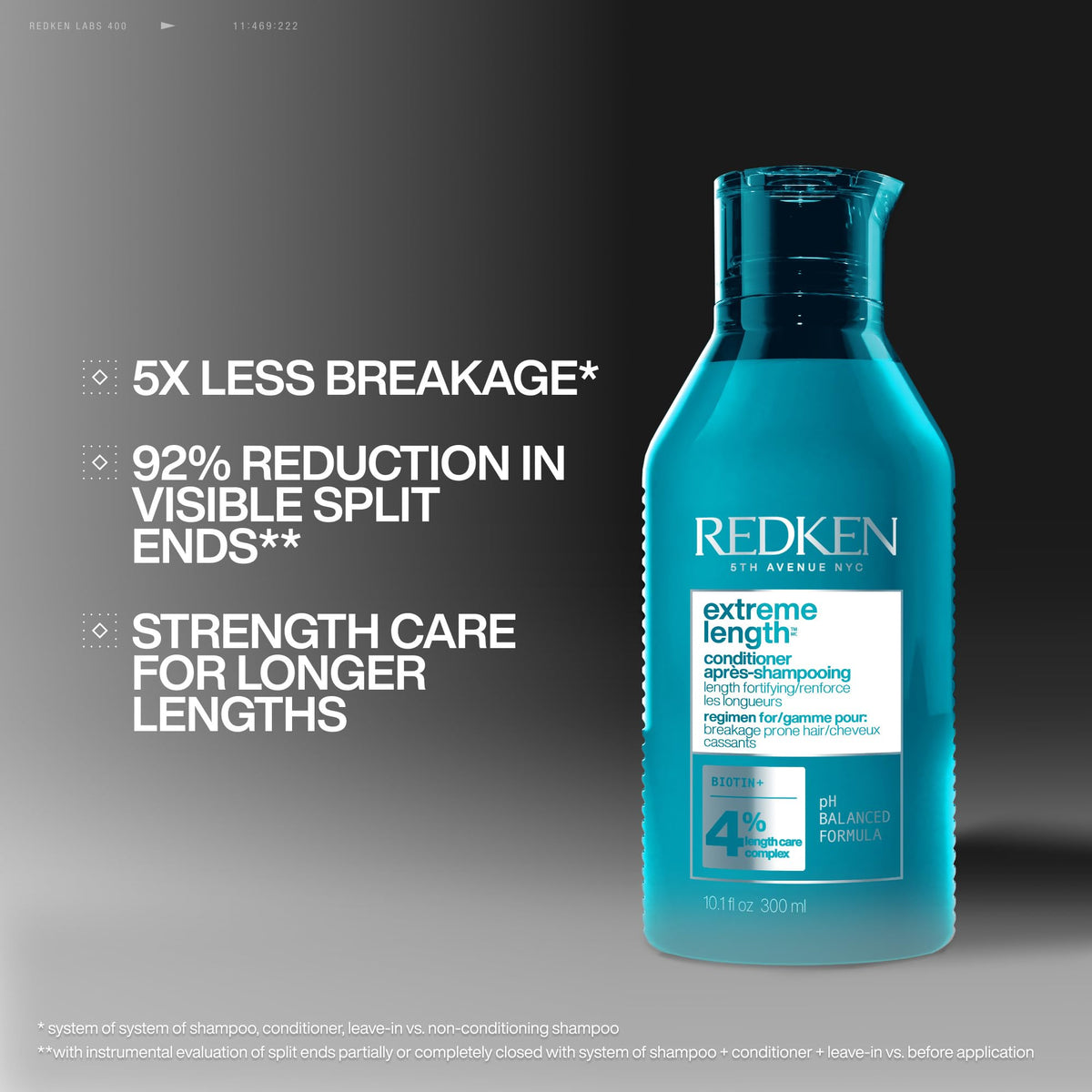 Redken Extreme Length Conditioner – For Longer Hair, 10.1 Fl Oz