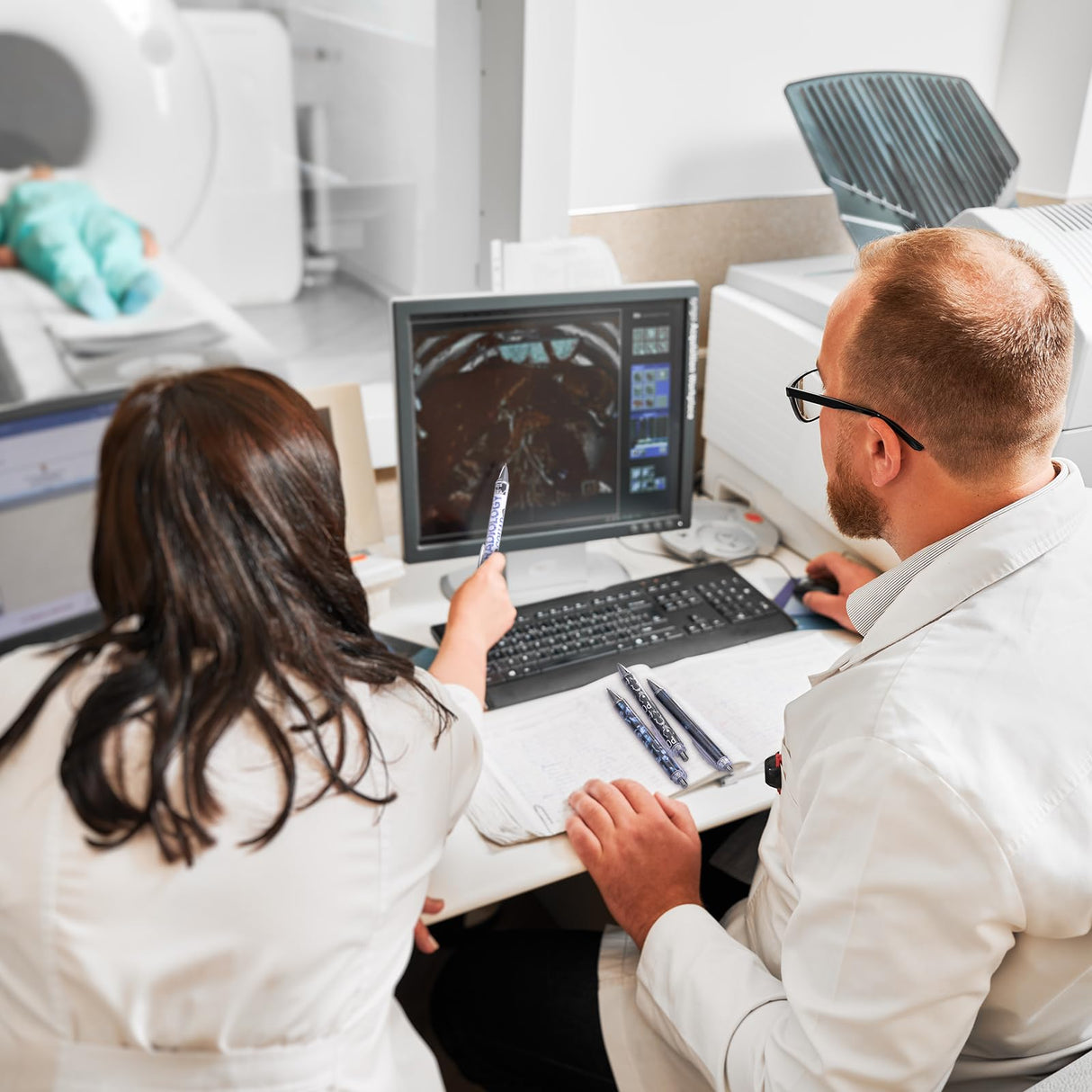 Sayglossy 36 Pcs Xray Tech Gifts Bulk Ballpoint Pens in Black Ink Radiology Tech Student Essentials Retractable Pens for Radiologist X-Ray Technician Graduation Christmas Birthday Radiology Day Gifts