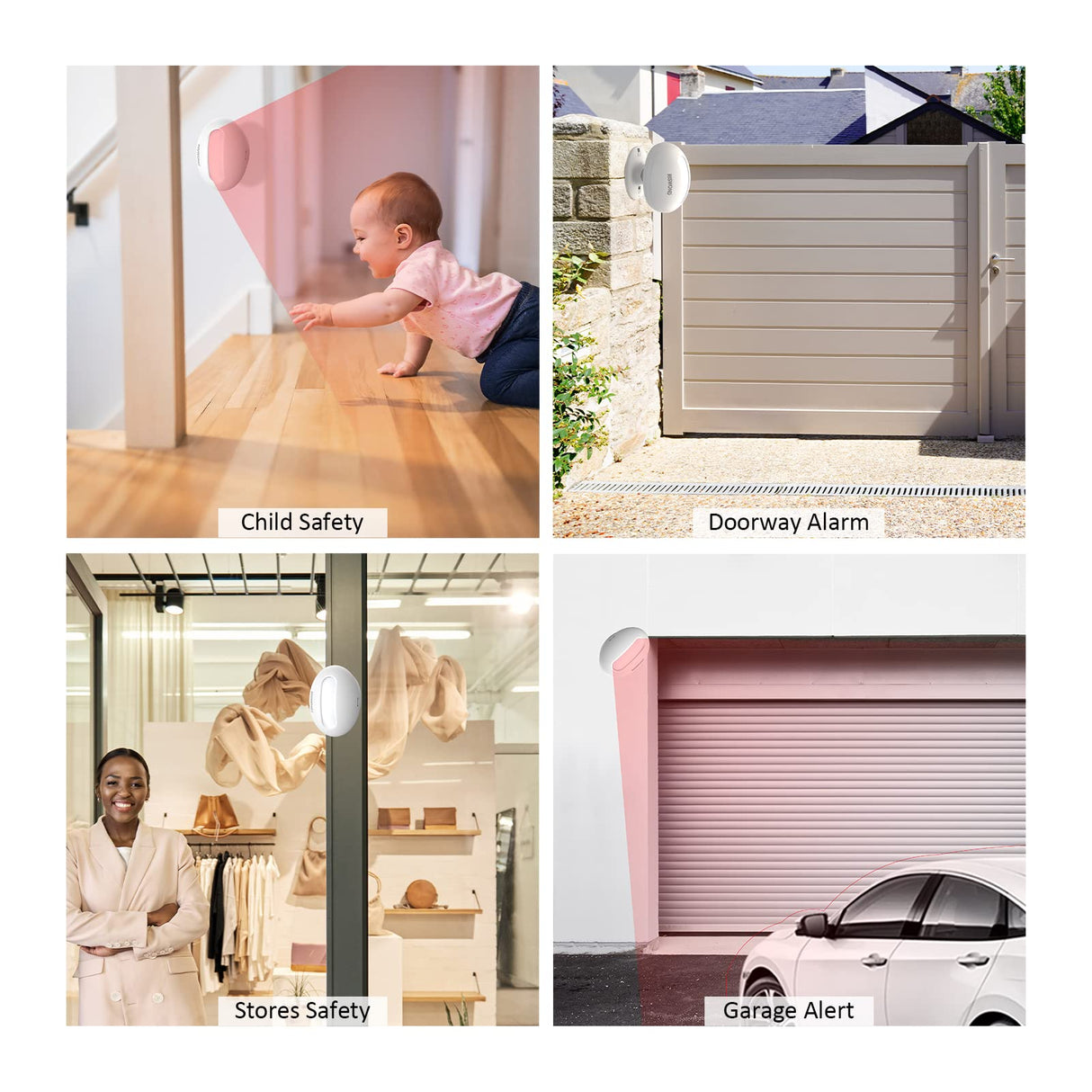 Wireless Motion Sensor Door Chime: Business Entry Doorbell Indoor Motion Detector Alarm Buzzer Store Entrance Alert Bell (500Ft Range, 32 Tunes, 5 Level Volume) 1 sensors 1 Receiver