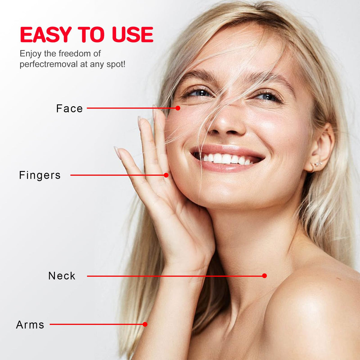 tuokiy Battery Operated Facial Hair Remover for Women, 2 Replacement Heads