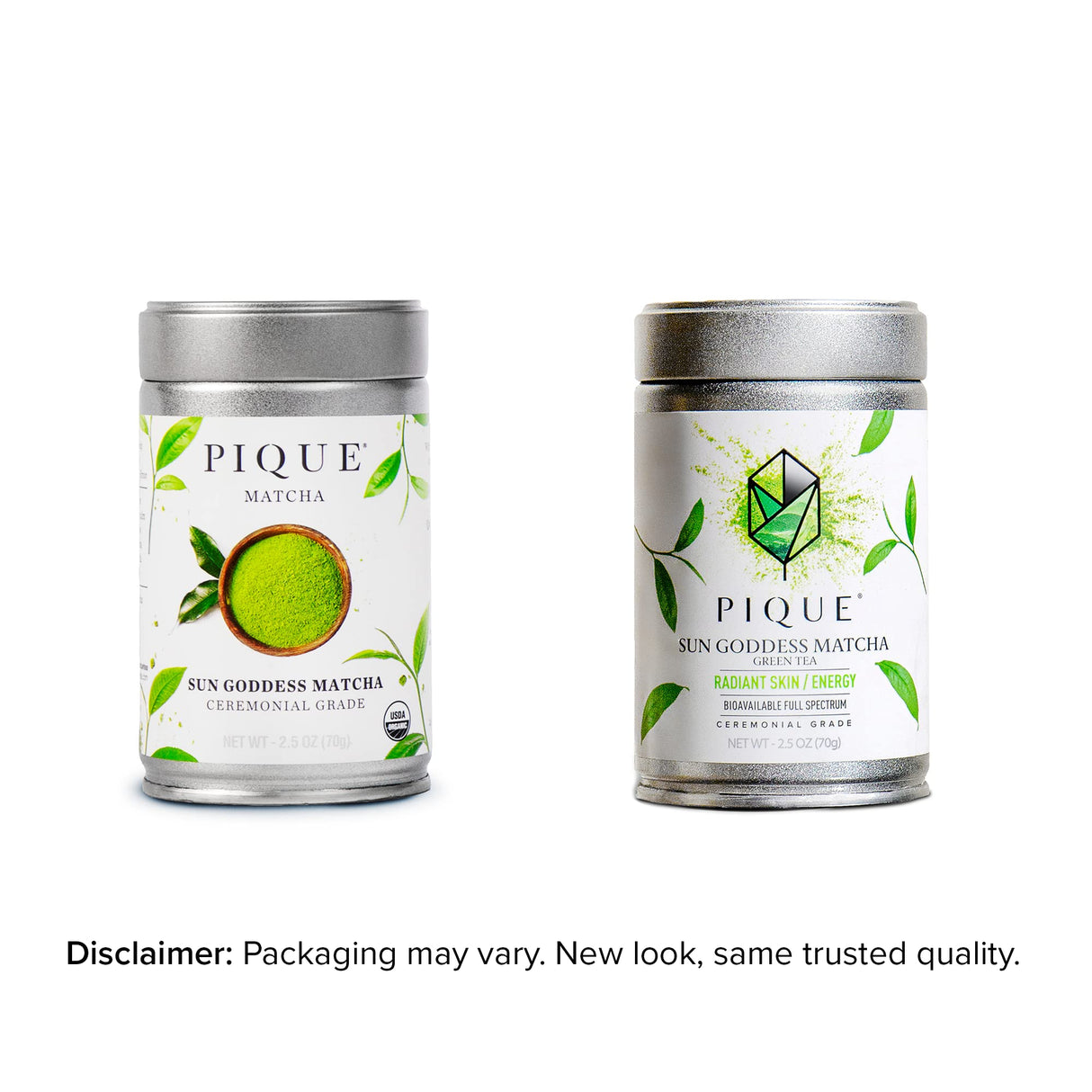 PIQUE Organic Sun Goddess Matcha Tin - Premium First Harvest Ceremonial Grade Matcha Green Tea Powder from Japan (70g/ 2.5oz)