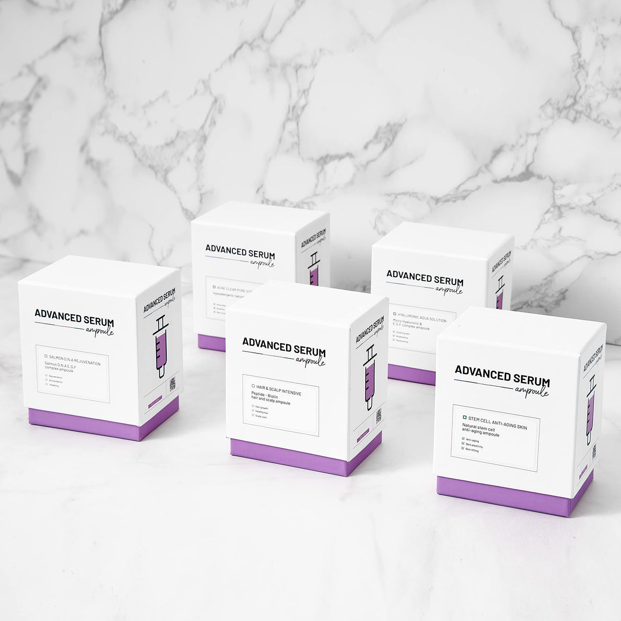 BRÜUN Advance Microneedling Korean Serum - 4 Different Booster Ampule Kit for Face and Body Including (AC + SC + SD + HY Control Serums) – Use with or without Dr Pen