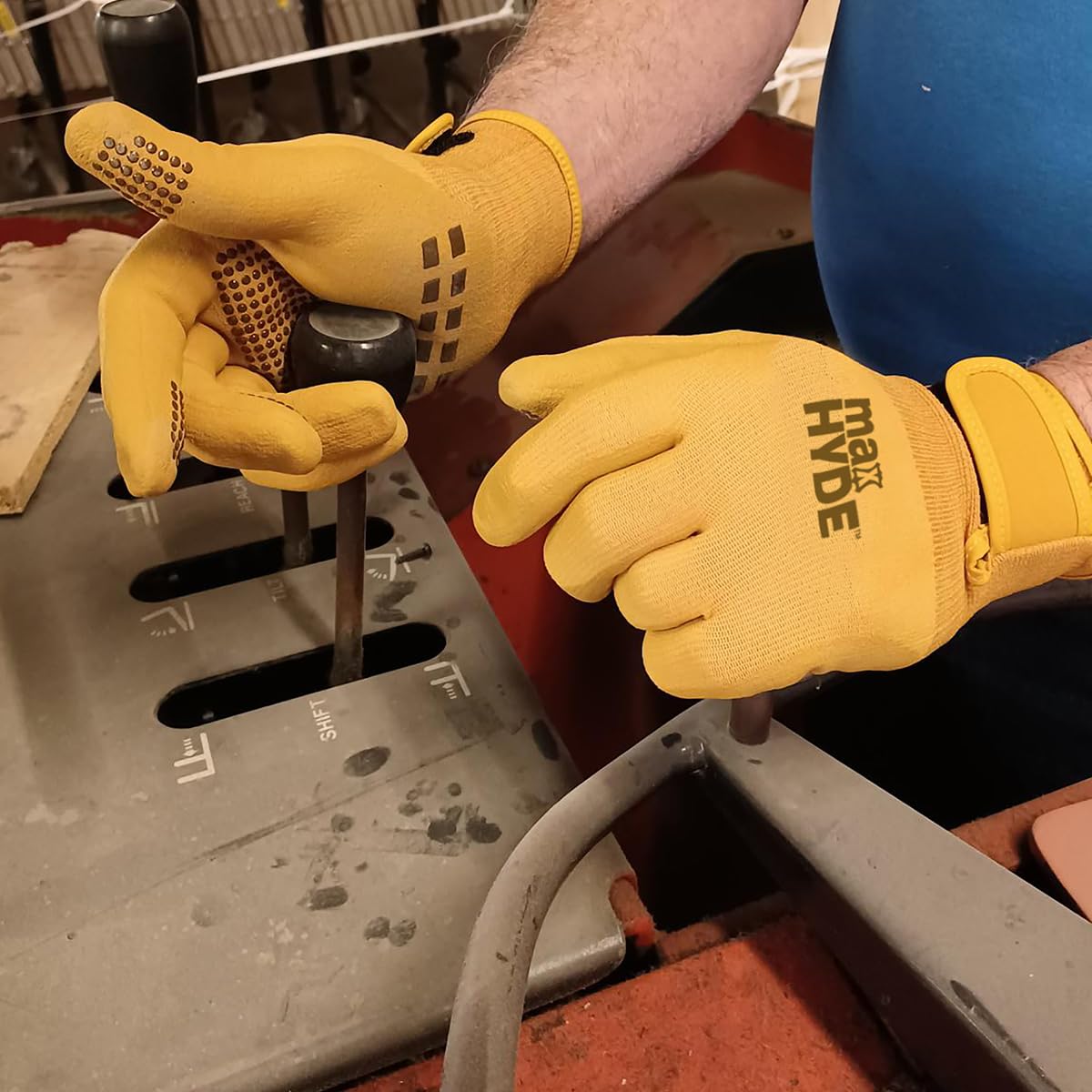 Midwest Gloves 2 pack of Men's Large/Extra Large Max Hyde Gloves, Gold With Brown Dots, 98P02-LX-DS