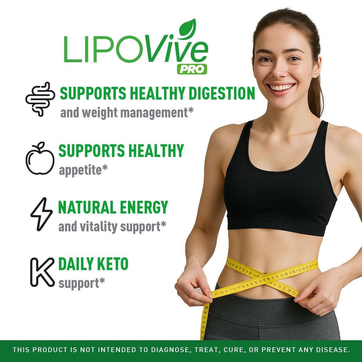 LipoVive Pro Capsule - Official LipoVive Pro Pills Advanced Formula Premium All Natural Supplement Support, LipoVive Pro Capsule for Overall Health & Wellness, 60 Capsules for 1 Month