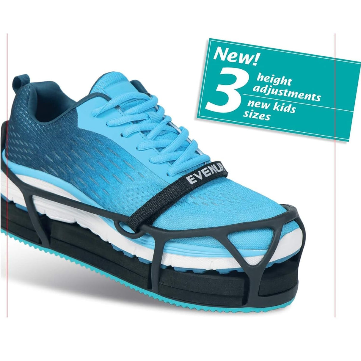 EVENup The Authentic Shoe Balancer Size Small for use with Walking Boot or leg length discrepancy. Improves your gait using a variety of height adjustments.