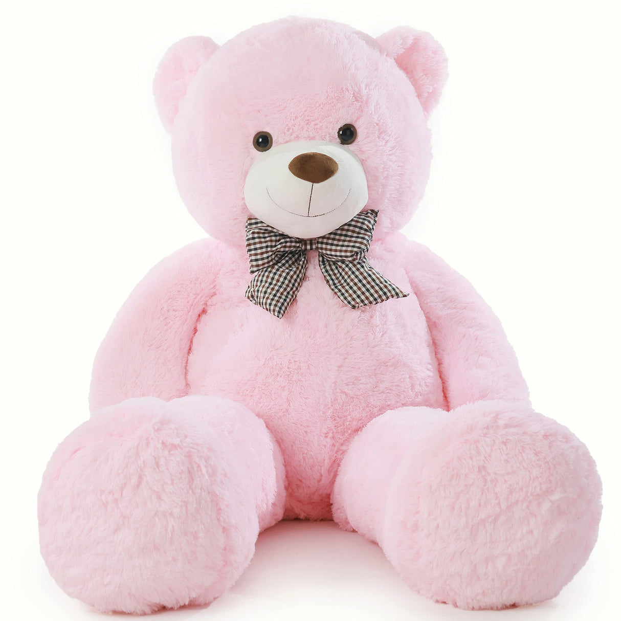 Poutmac Big Pink Teddy Bear 4Ft Giant Stuffed Animal Plush Toy for Girlfriend Women Kids for Valentines Christmas Birthday