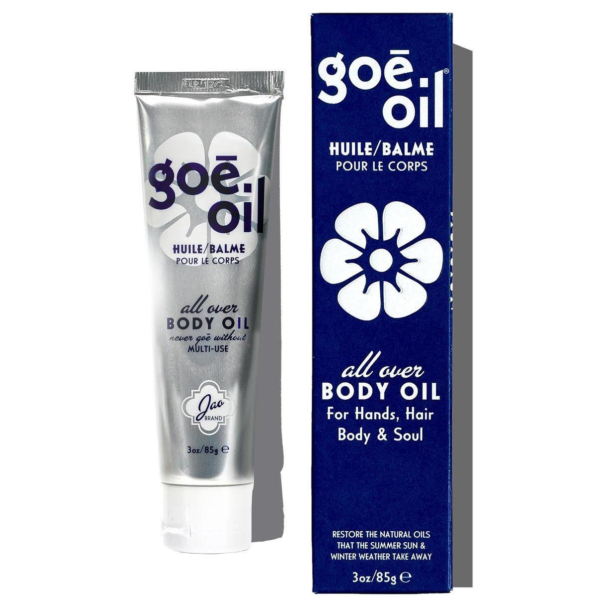 Jao Brand Goē Oil | All over Hand, Face, & Body Oil | Intensive Moisturizer & Hydrator With Natural Oil Extracts | Plant-Based, Gluten-Free | No Parabens & Sulphates | 3 oz