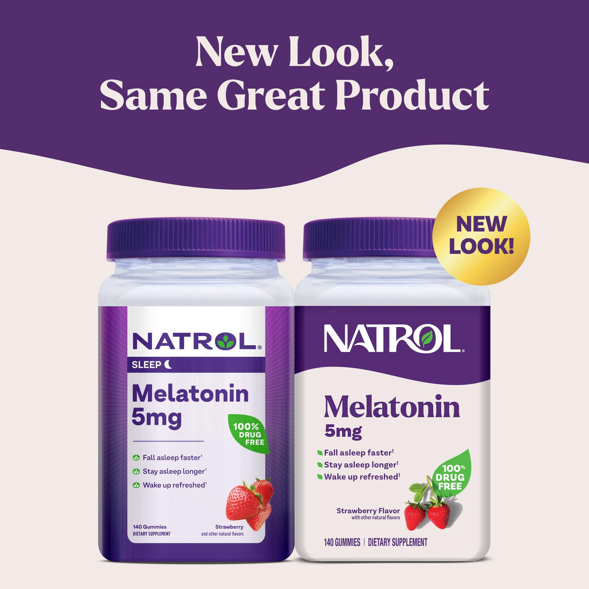 Natrol Melatonin Gummies, Sleep Support, 140 Strawberry-Flavored Adult Melatonin Gummies, 5 mg Sleep Aids for Adults