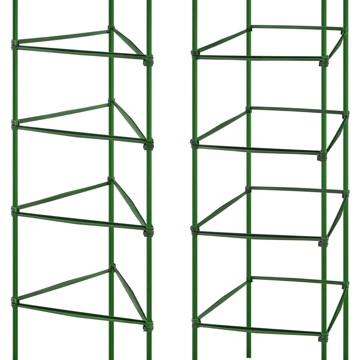 Coloch 100 Pcs Plant Stake Arms for Tomato Cage, 11.8” Expandable Plant Supports Trellis Connector with 2 Buckles for 11mm Diameter Plant Stake, for Climbing Plants, Tomato, Vegetable, Indoor&Outdoor