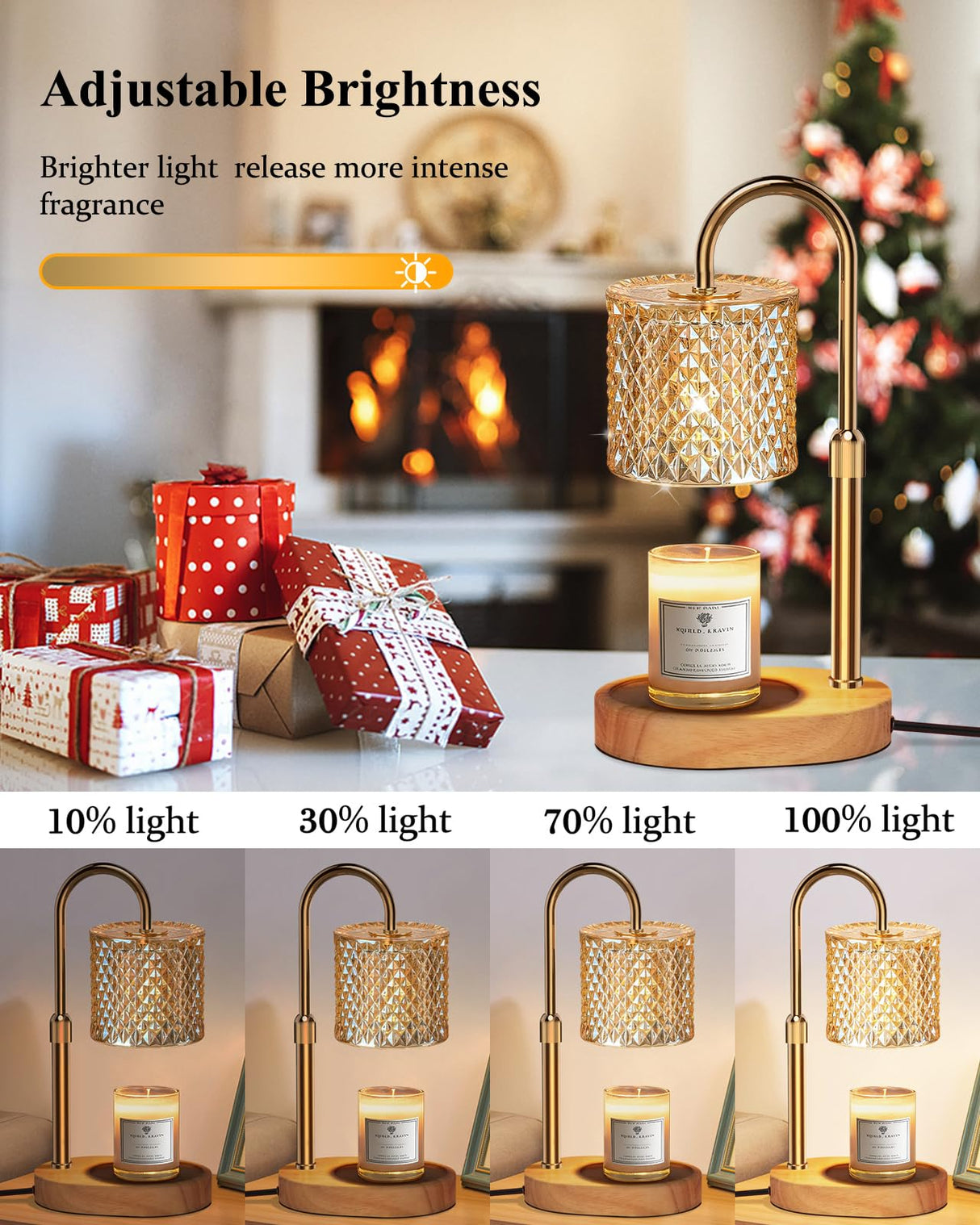 Engpure Candle Warmer Lamp with Timer Dimmer Adjustable Height for New Home Decor, Birthday Gifts for Women,Candle Warmer for Women Mom Christmas Mother's Day Gfit
