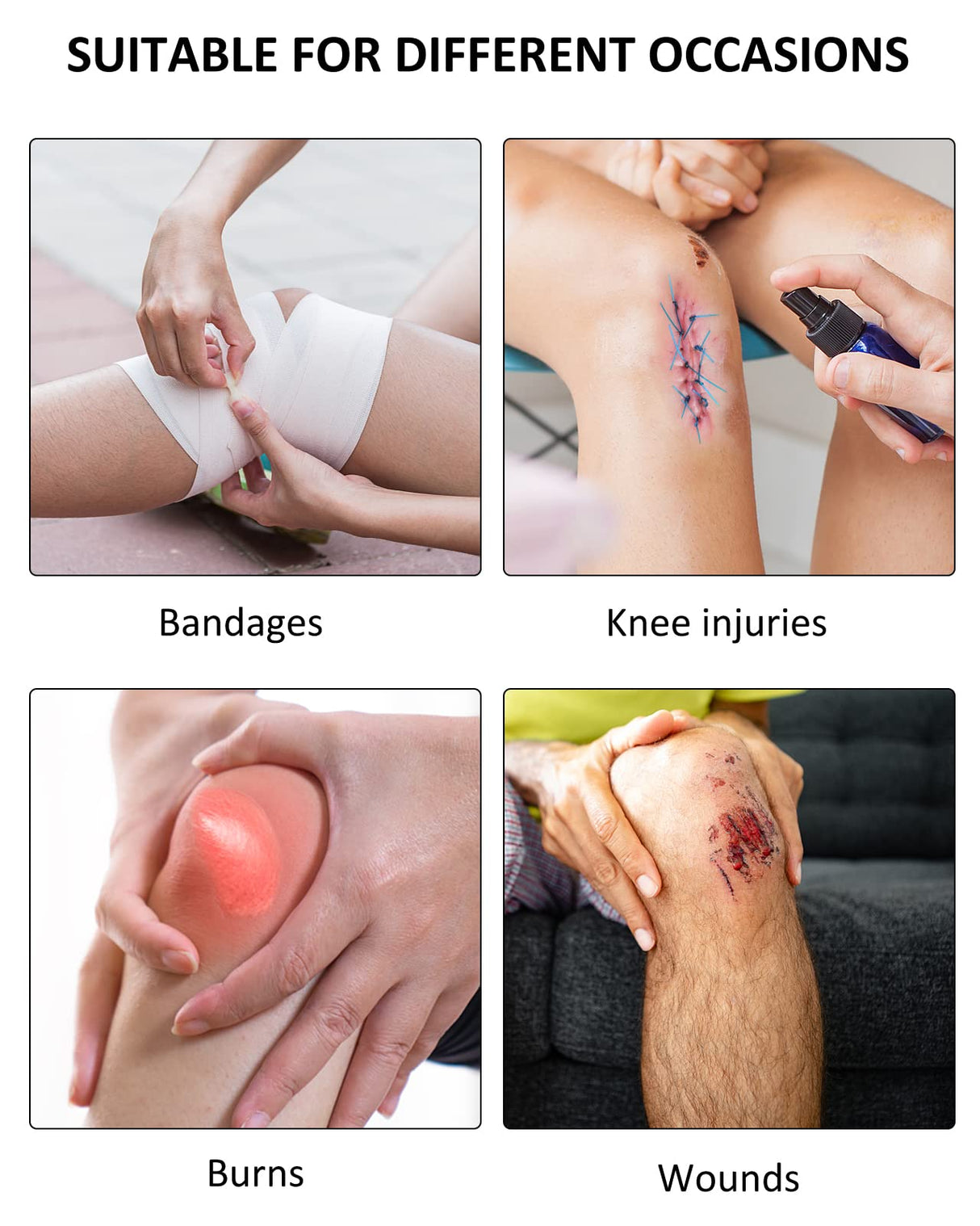 Waterproof Knee Cover for Shower Adult After Surgery, Upgraded Knee Surgery Shower Cover Watertight Knee Cast Protector for Knee Replacement Surgery Wound Burns Broken, Soft Stretchy Reusable