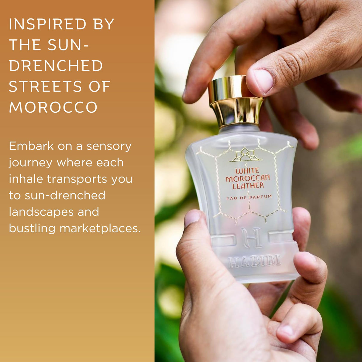 H HABIBI White Moroccan Leather Arabian Perfume for Women & Men - Eau de Parfum (2.5 Oz) Long Lasting cologne for men With Sandalwood, Amber & Leather Scents - Unisex Perfume with Premium Box