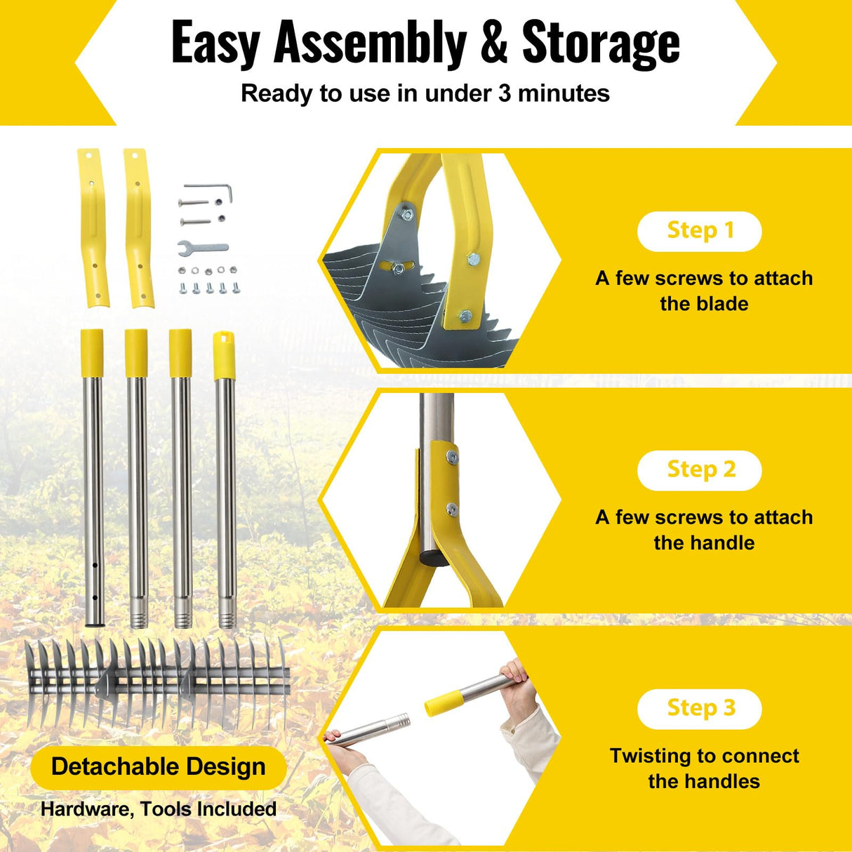 Thatch Rake, 2 in 1 Stainless Steel Garden Rake for Thatch Leaves,55” Heavy Duty 19 Tines Lawn Manual Dethatcher with Adjustable Head,Thatching Rakes for Lawn Yard Grass,Debris Removal, Soil Loosen