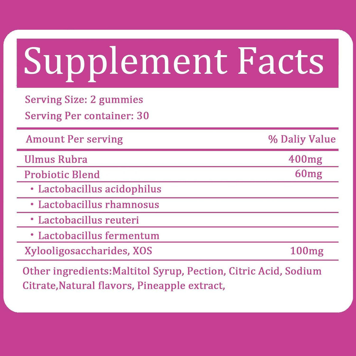 MILIZHIWU Feminine Probiotics Gummies for Women - Supports PH Balance, Gut Health & Immune System with Slippery Elm, Prebiotics & Lactobacillus Blend, Pineapple Flavor, 60 Gummies