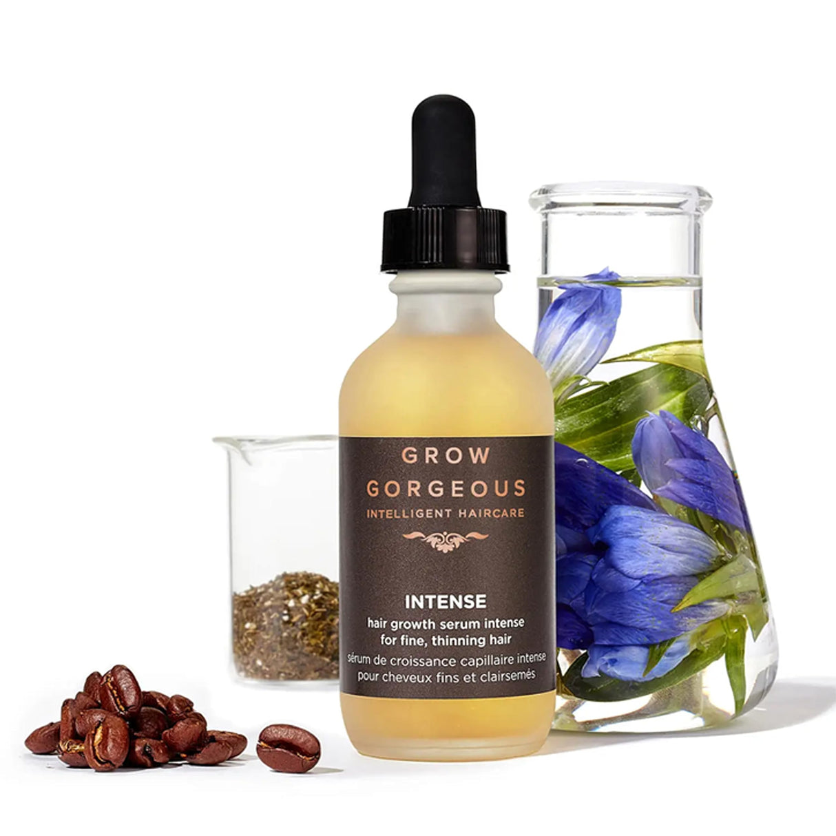 Grow Gorgeous Density Serum Intense - Hair Growth Serum With Caffeine. For Thin and Damaged Hair. Increases Thickness Of Each Strand By Up To 13%. 2 Fl Oz