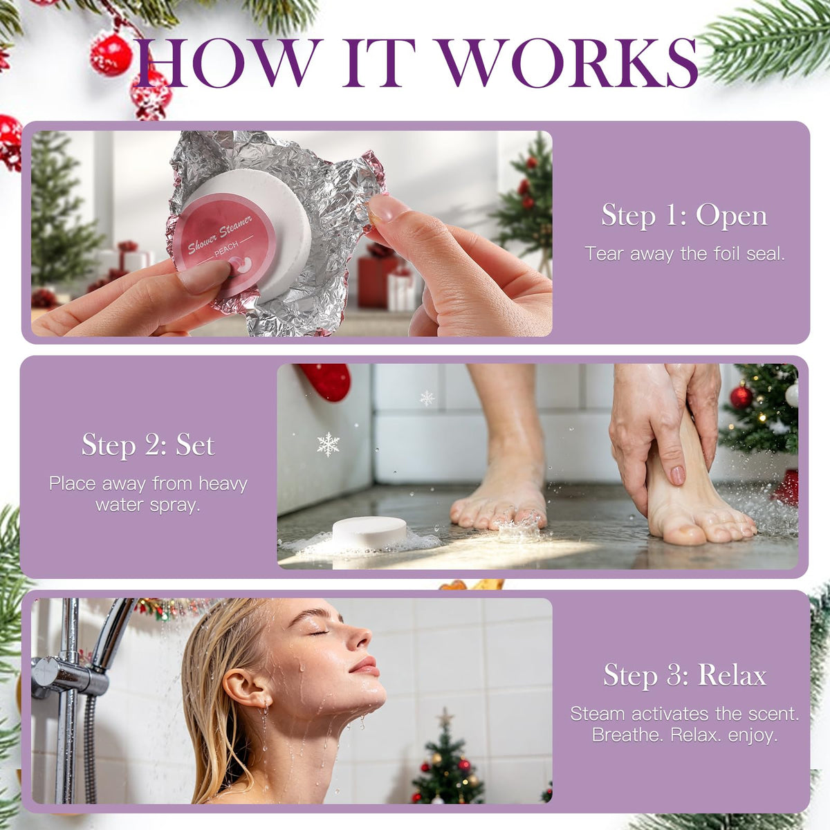 Advent Calendar 2026 Shower Steamers - 24 Pack Shower Steamers Aromatherapy