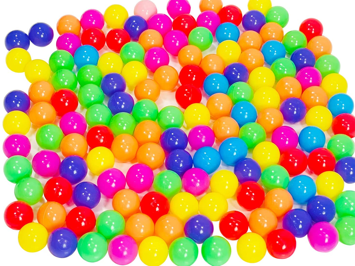 LANGXUN 50 100 200 Balls Soft Plastic Ball Pit Balls for Kids, Gift for Baby Toddler Birthday Christmas, Ball Pit Play Tent, Baby Kiddie Pool Water Toys, Party Decoration