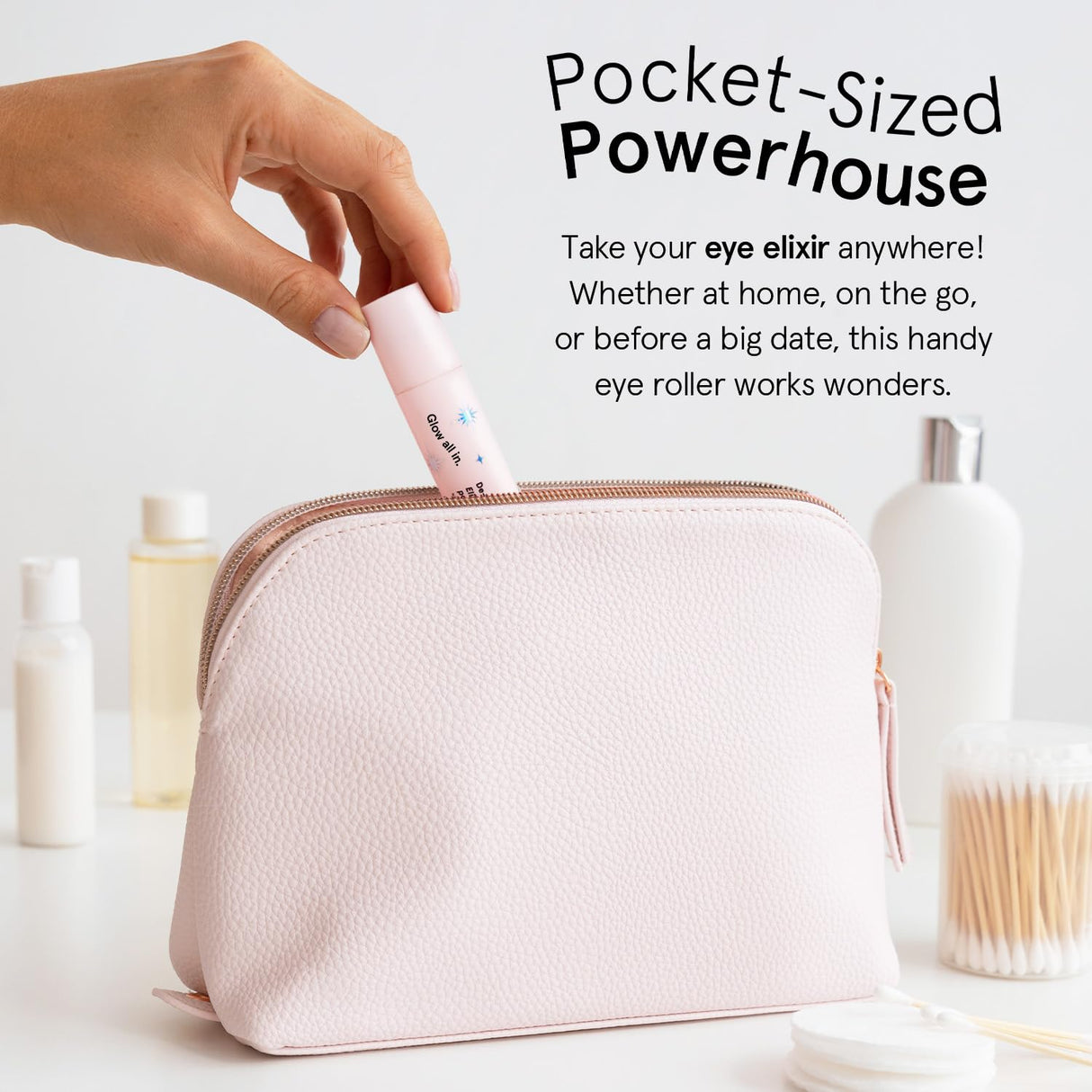 grace & stella Award Winning Under Eye Brightener Roller - Airplane Travel Essentials - Retinol & Caffeine Eye Serum for Puffiness, Dark Circles, Wrinkles - Vegan Skincare (15ml / 0.51floz)