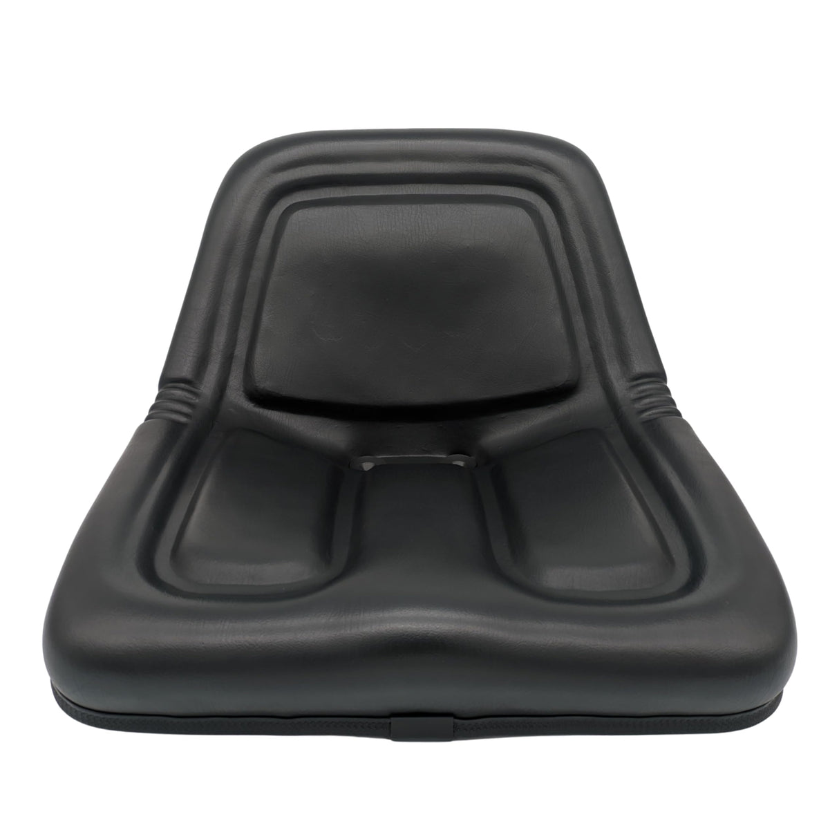Keystone Seats Steel Pan Lawn Mower, Tractor & Equipment Seat – 1 YEAR WARRANTY – Mid-Back Black Vinyl, Drain Holes – Fits Cub Cadet, Craftsman, Husqvarna, Toro, MTD, Snapper, Murray, Bad Boy
