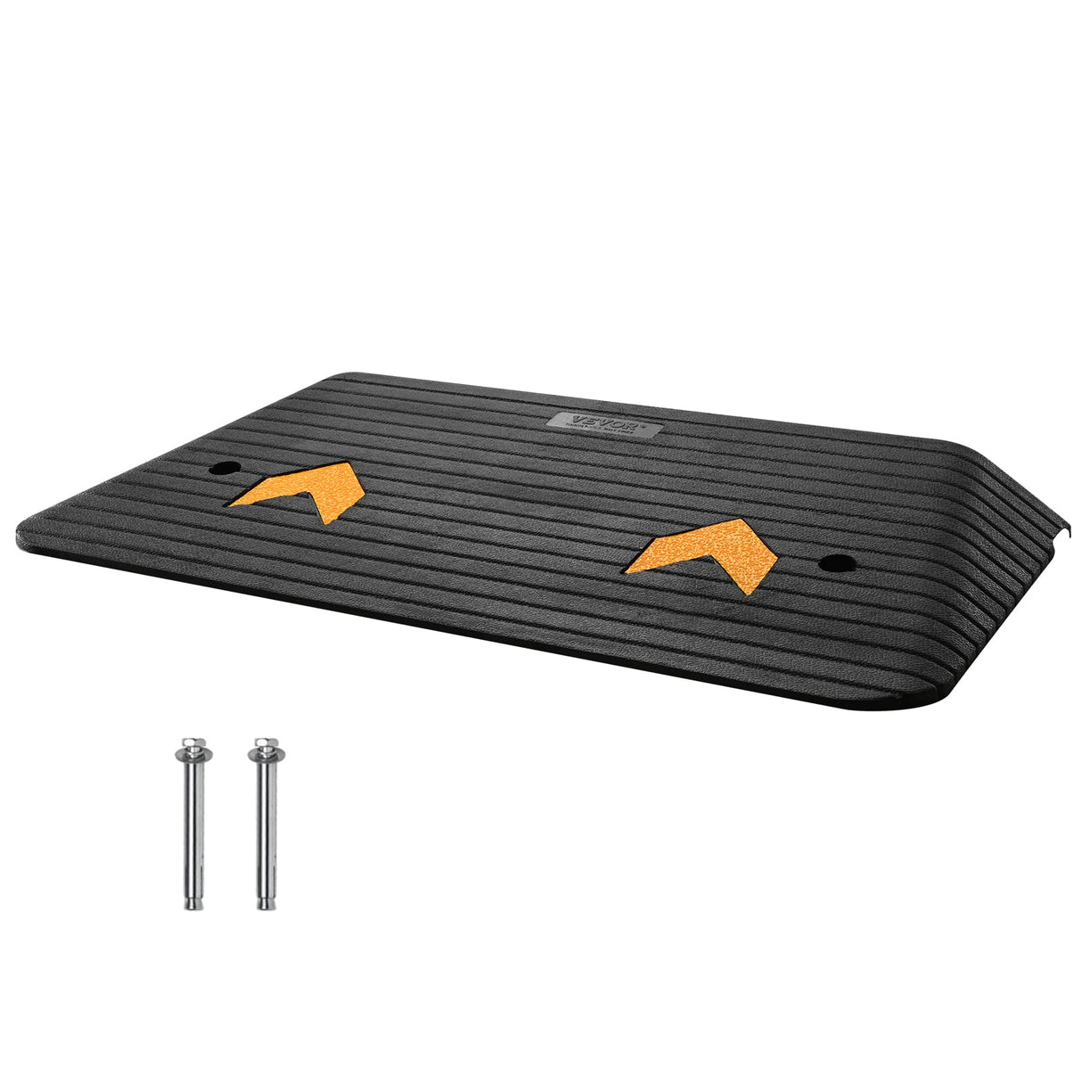 VEVOR 3" Rise Rubber Threshold Ramp for Doorway,Door Ramp with Non-Slip Textured Surface,33069lbs Load Capacity, Rubber Curb Ramp for Wheelchair and Scooter