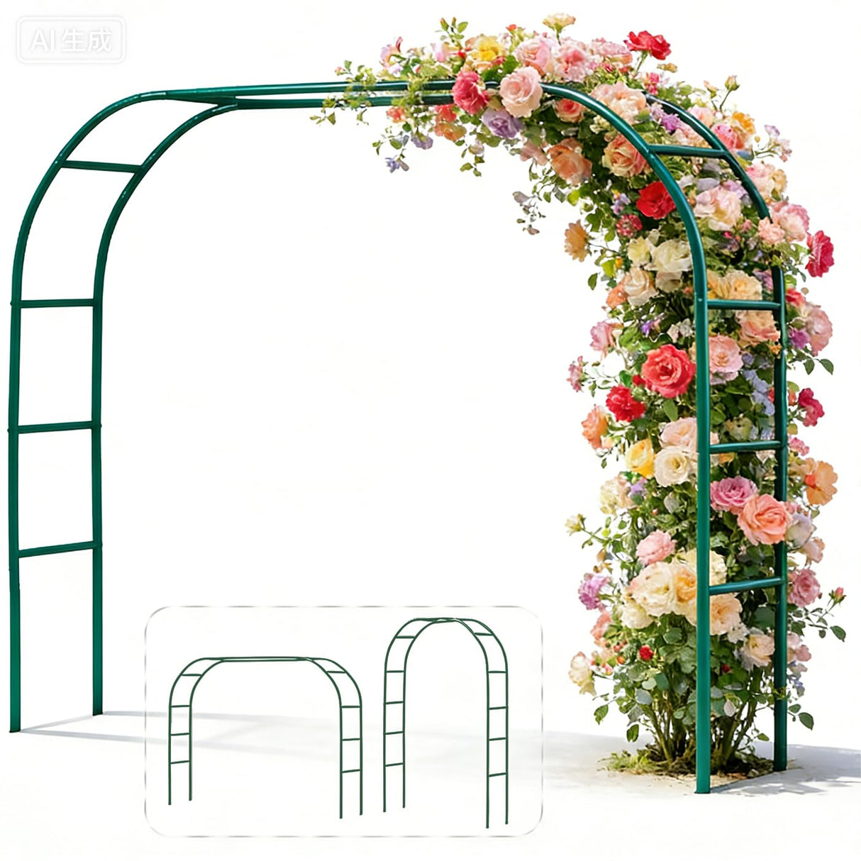 Metal Pergola Arbor, 4.6 ft W x7.9 ft High,Assemble Freely Light Weight