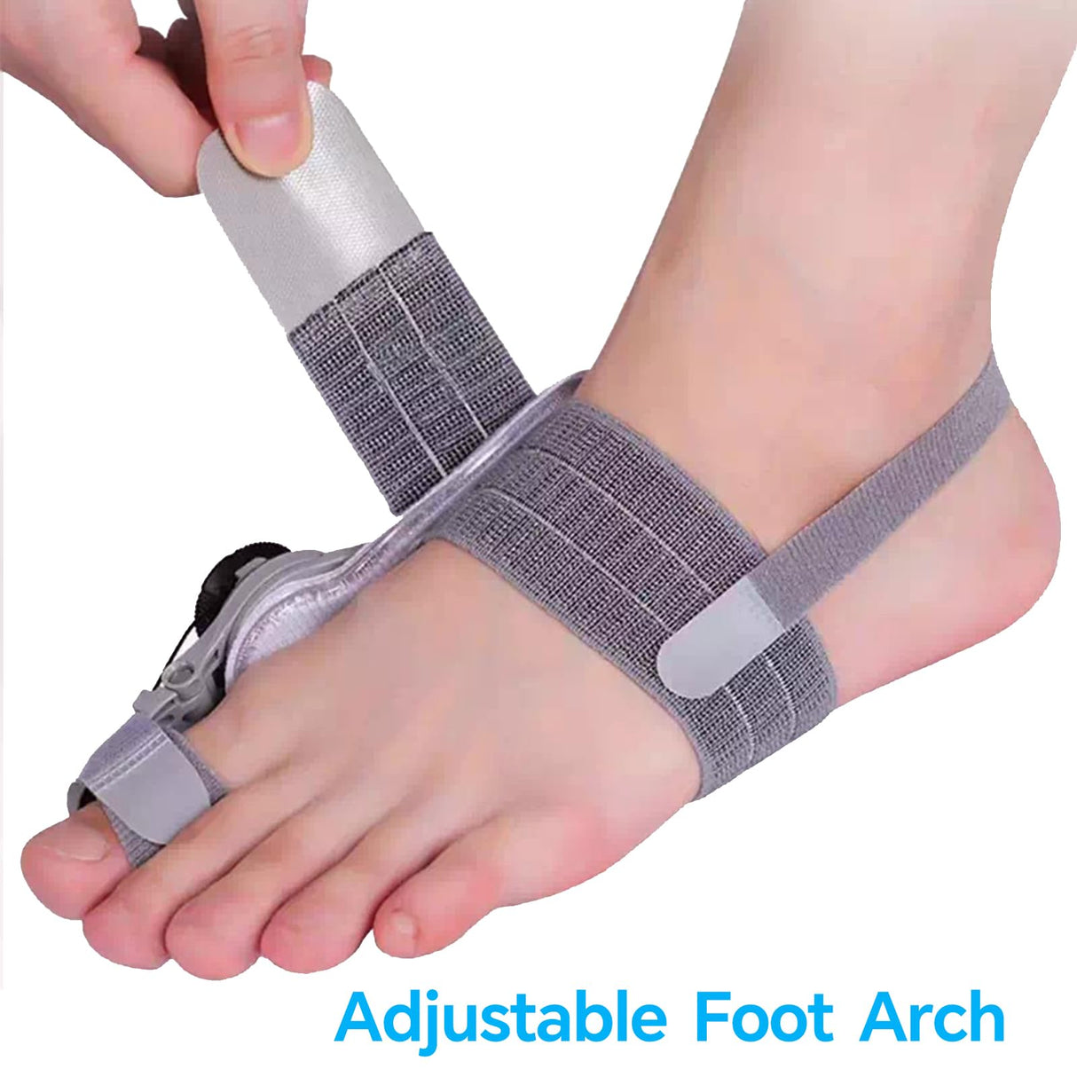 Bunion Corrector for Man and Women Big Toe, Adjustable Bunion Splint for Bunion Relief, Orthopedic Toe Straightener with Anti-slip Heel Strap and Silicone Pad, Suitable for Left and Right Feet