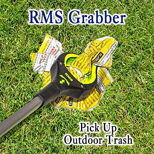 RMS 2-Pack 34 Inch Extra Long Grabber Reacher with Rotating Jaw - Mobility Aid Reaching Assist Tool (Yellow)