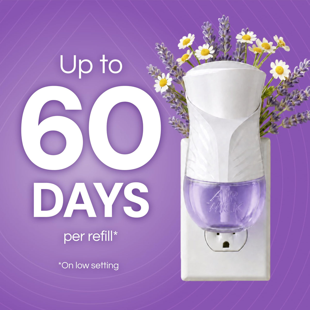 Air Wick Plug in Starter Kit, Lavender & Chamomile, 2 Warmers & 6 refills