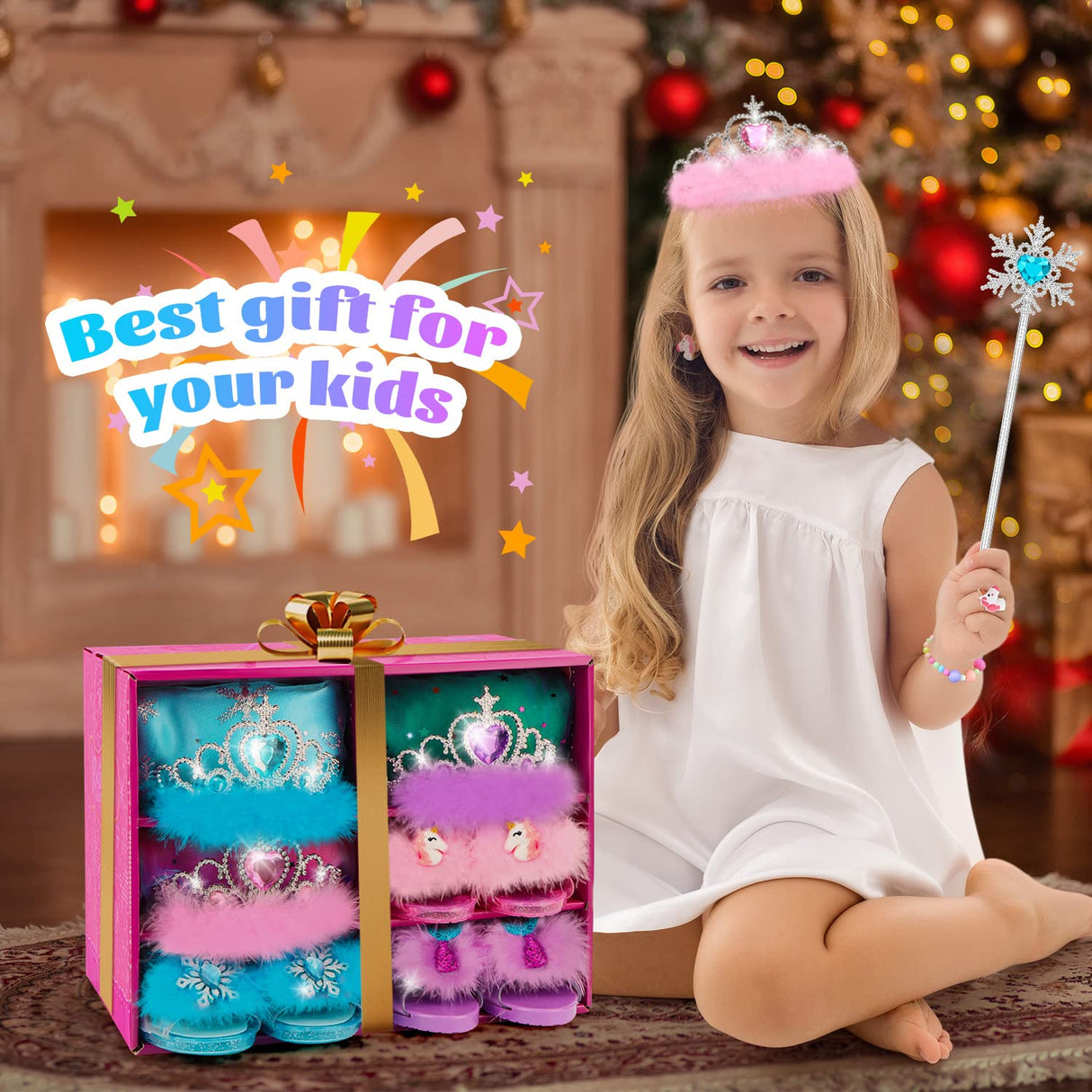 HAMSILY Princess Dress Up for Girl 3 4 5 6 Years Old Birthday Gifts Toys