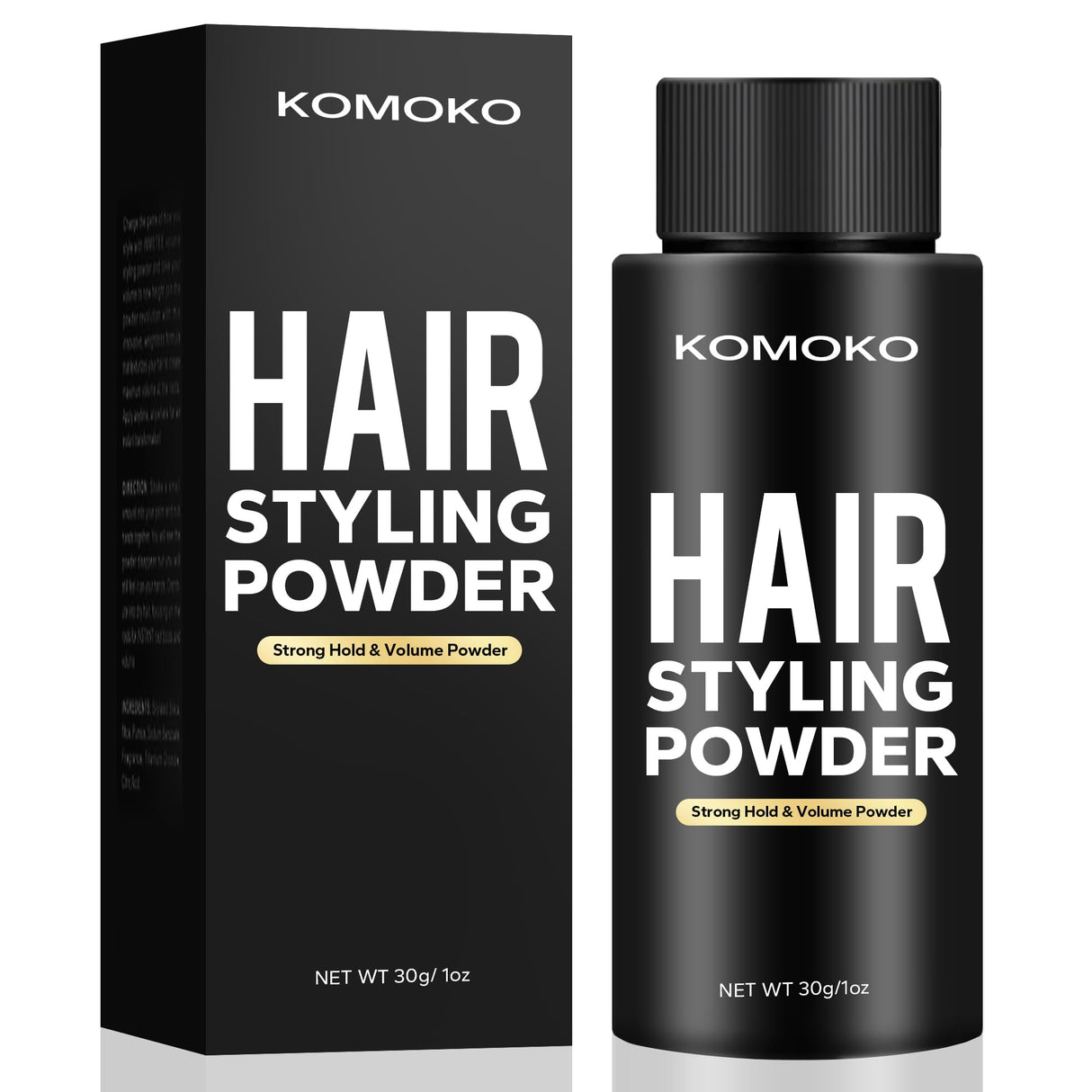 Komoko Hair Styling Powder for Men (0.7 oz) - Instantly Volumizing , Matte Finish Texture, for Strong Hold Natural Look