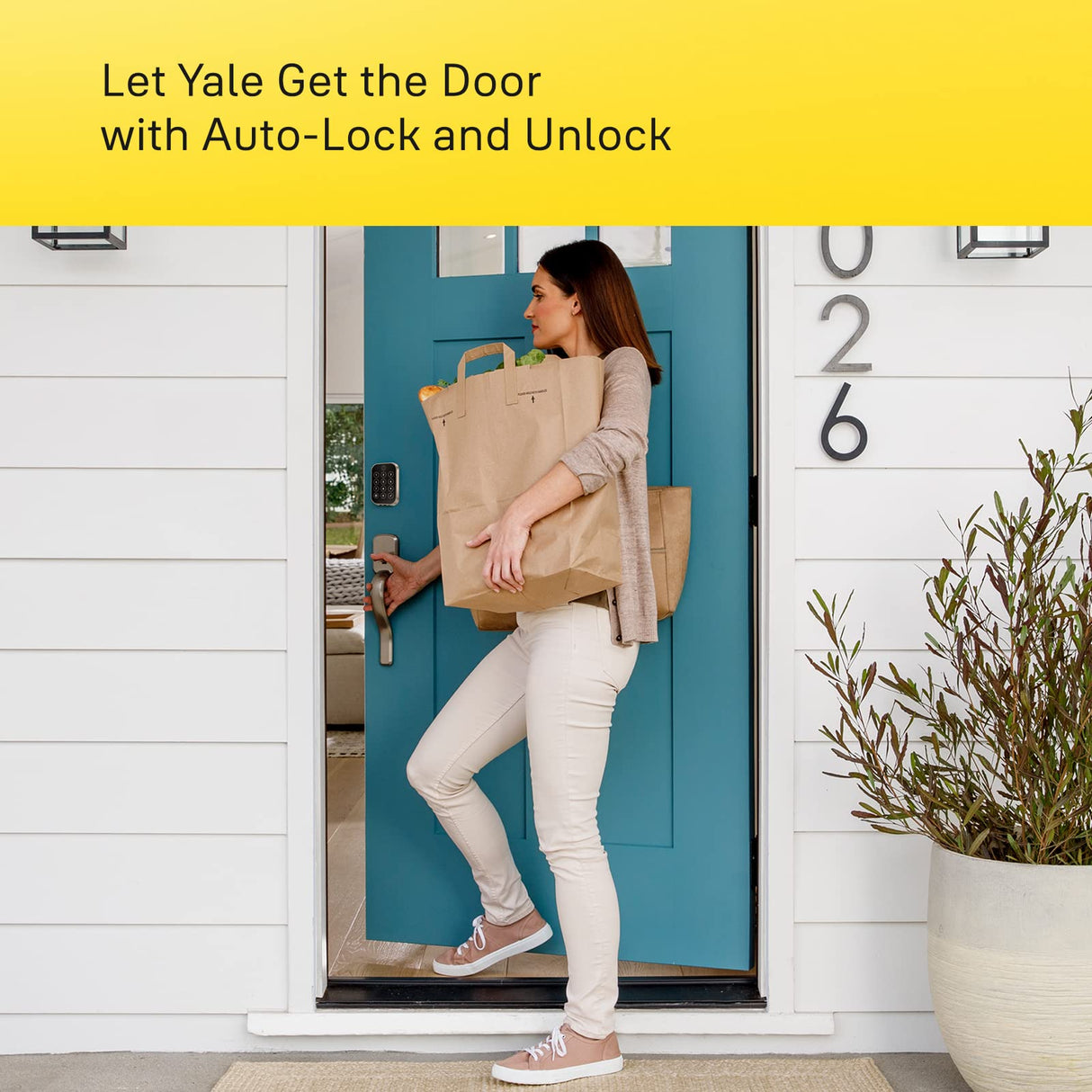 Yale Assure Lock 2 with Wi-Fi – Black Suede Smart Lock for Front Door with Keypad, App Control, Backup Key, and Deadbolt – Secure Keyless Entry Door Lock, YRD450-WF1-BSP