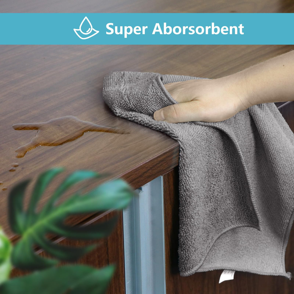 HOMEXCEL Grey Microfiber Cleaning Cloth,150 Pack Cleaning Rags, Cleaning Towels,11.5"X11.5" Shop Towels