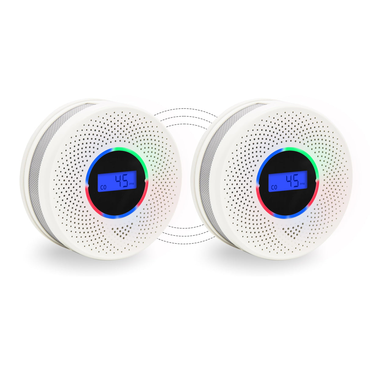 JAEHSKA Upgraded Interlinked Smoke and CO Detector Battery Powered&10-Year Battery Wireless Interconnected Smoke and CO Alarm, Home Fire & CO Safety Protection (Include Battery)(2Pack)