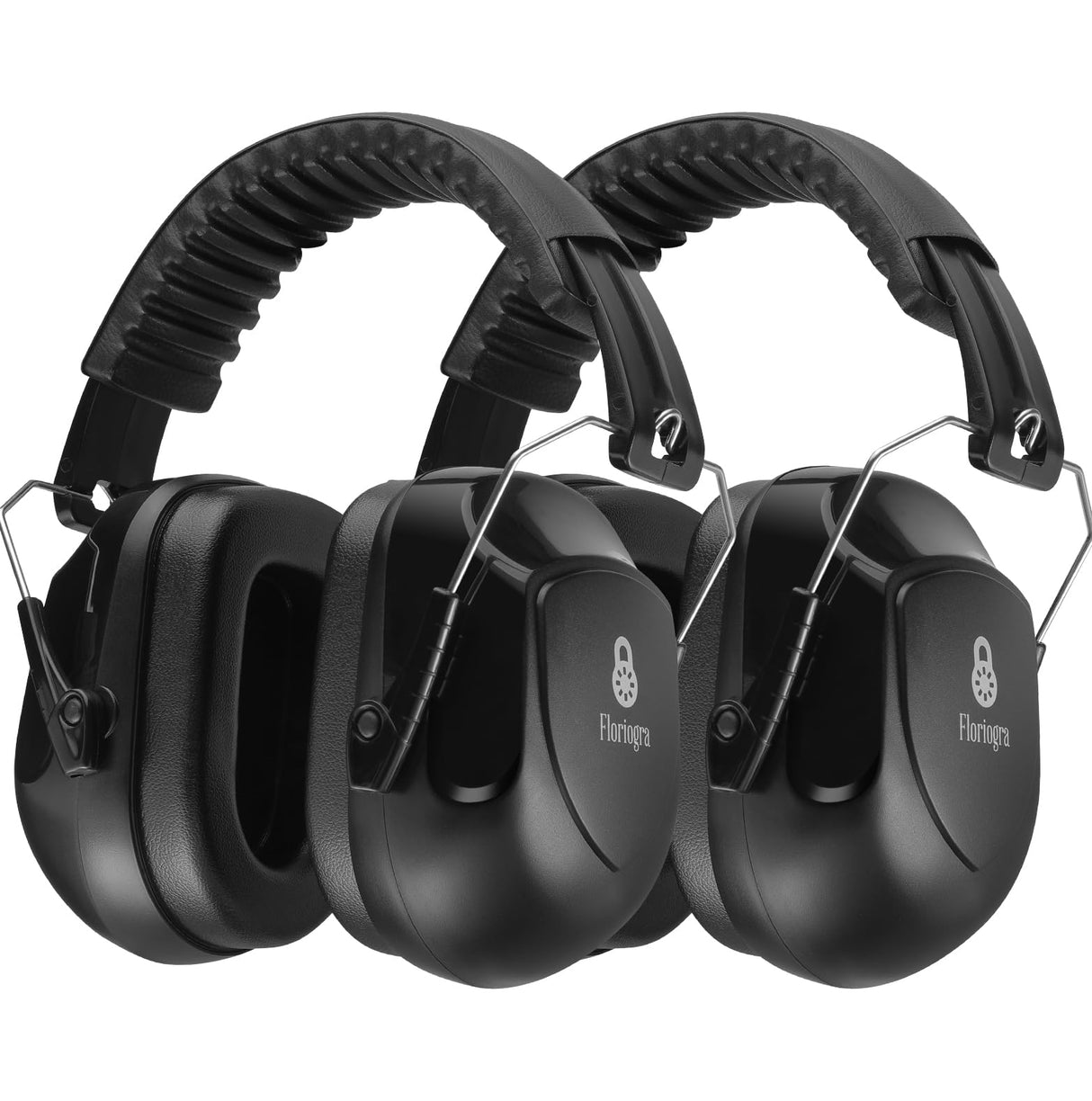 Floriogra 2 Pack 34dB Noise Canceling Headphones For Shooting, Hearing Protection Earmuffs, Ear Protection Headphones, Thickened Headband Ear Muff For Noise Reduction for Shooting, Construction,Mowing