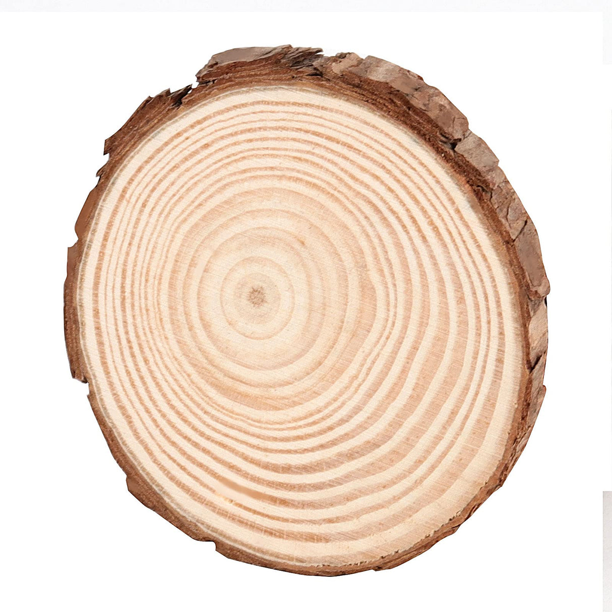 JOIKIT 50 PCS 3.5-4 Inches Natural Wood Slices, Unfinished Natural Wood Coasters, Wood Rounds Circles for Arts and Crafts, DIY, Christmas Ornaments, Rustic Wedding