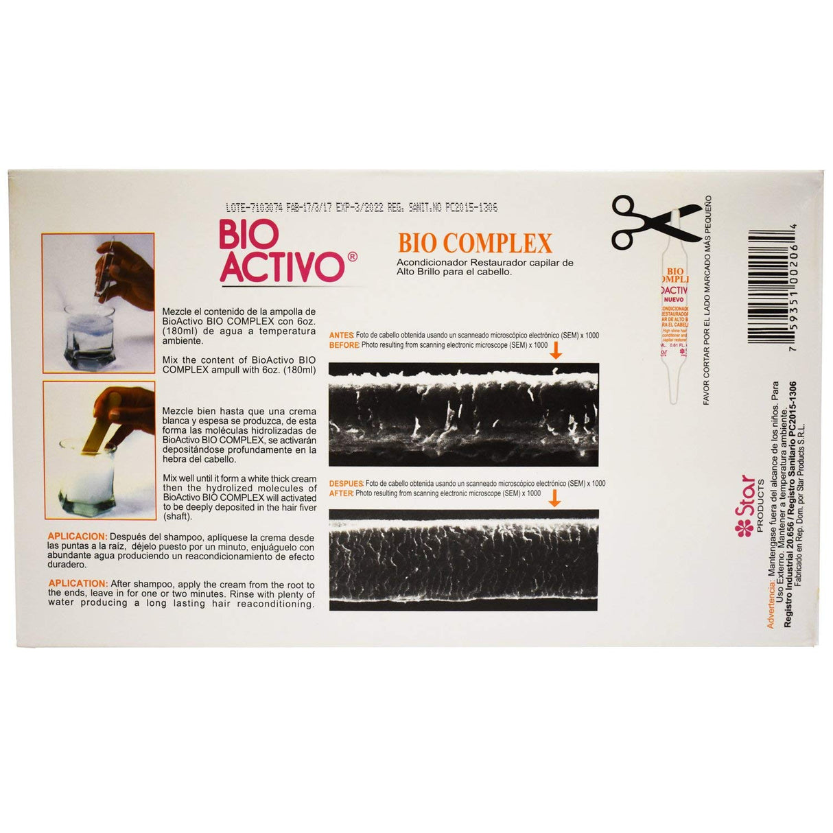 Bio Complex Bioactivo High Shine Hair Conditioner 12 Pack – 0.61 oz Each, Intense Nourishment & Glossy Shine Treatment for All Hair Types