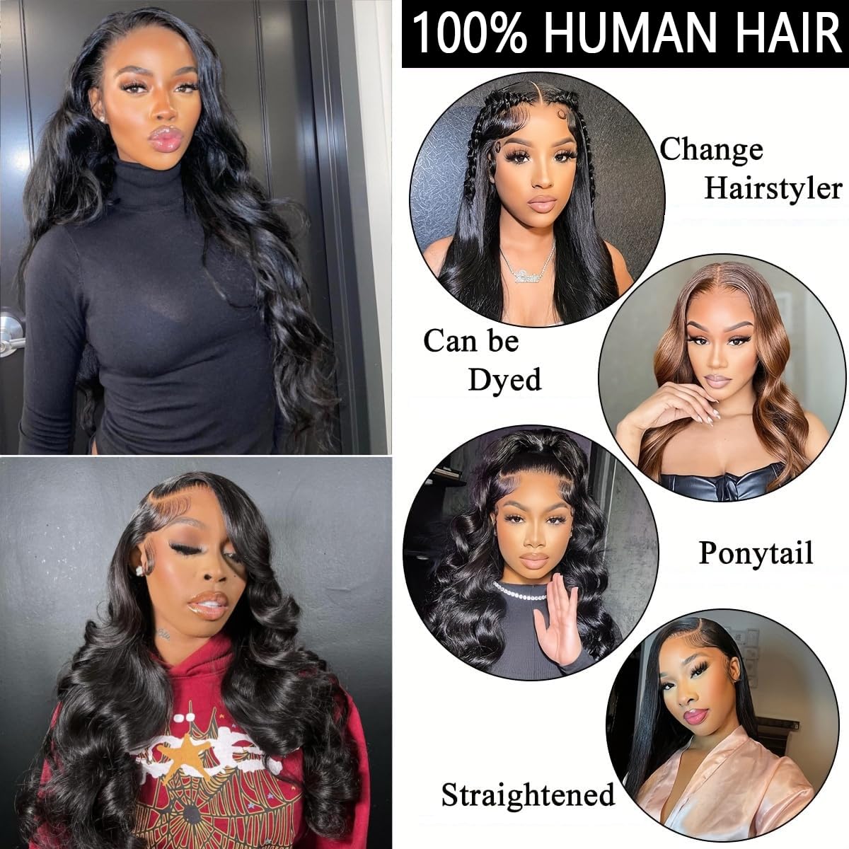 Body Wave Lace Front Wigs Human Hair 13x6 HD Lace Front Wig Human Hair Pre Plucked Body Wave Glueless Wigs Human Hair for Women