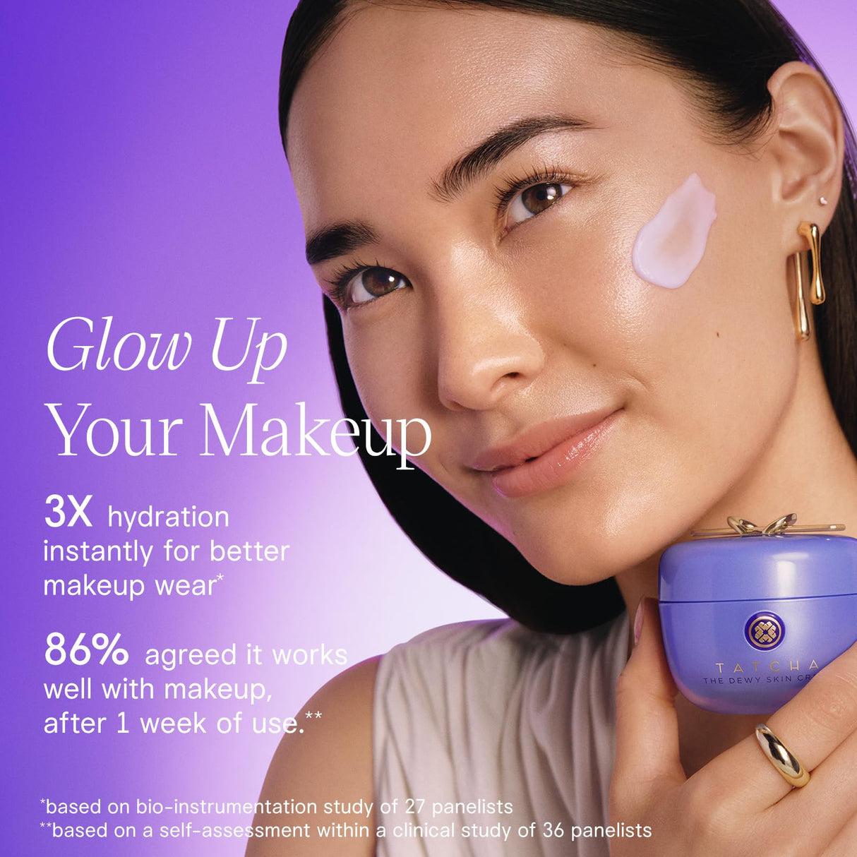 TATCHA The Dewy Skin Cream | Rich Face Cream to Hydrate, Plump and Protect Dry and Combo Skin | 10 ml / 0.34 oz