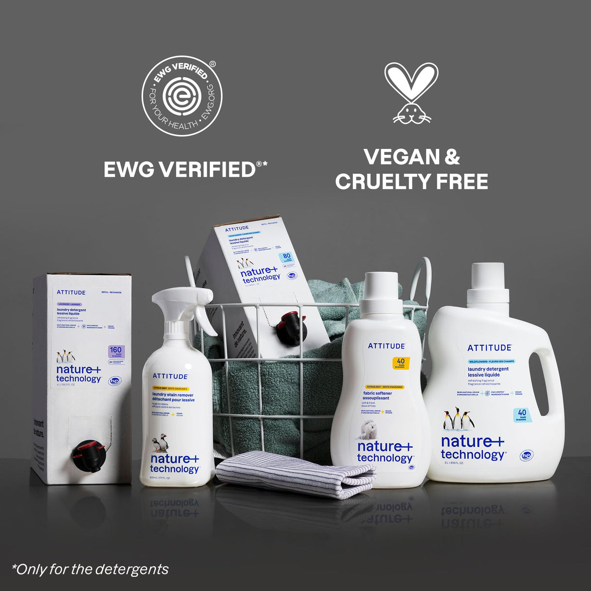 ATTITUDE Liquid Laundry Detergent, EWG Verified, HE Compatible, Plant-Based & Vegan, Natural Laundry Soap, Lavender Scent, 40 Loads, 67.6 Fl Oz