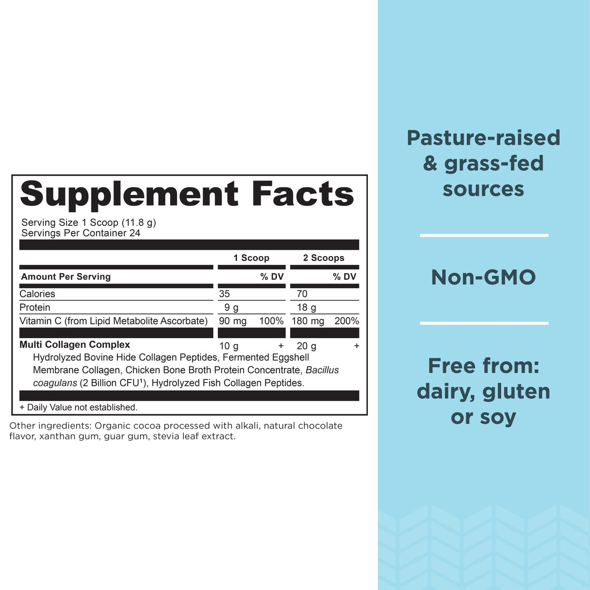 Ancient Nutrition Collagen Peptides Powder, Multi Collagen Protein, Women & Men, Vitamin C, Probiotics, Hydrolyzed Collagen, Supports Skin, Joints, Gut Health, Chocolate, 24 Servings