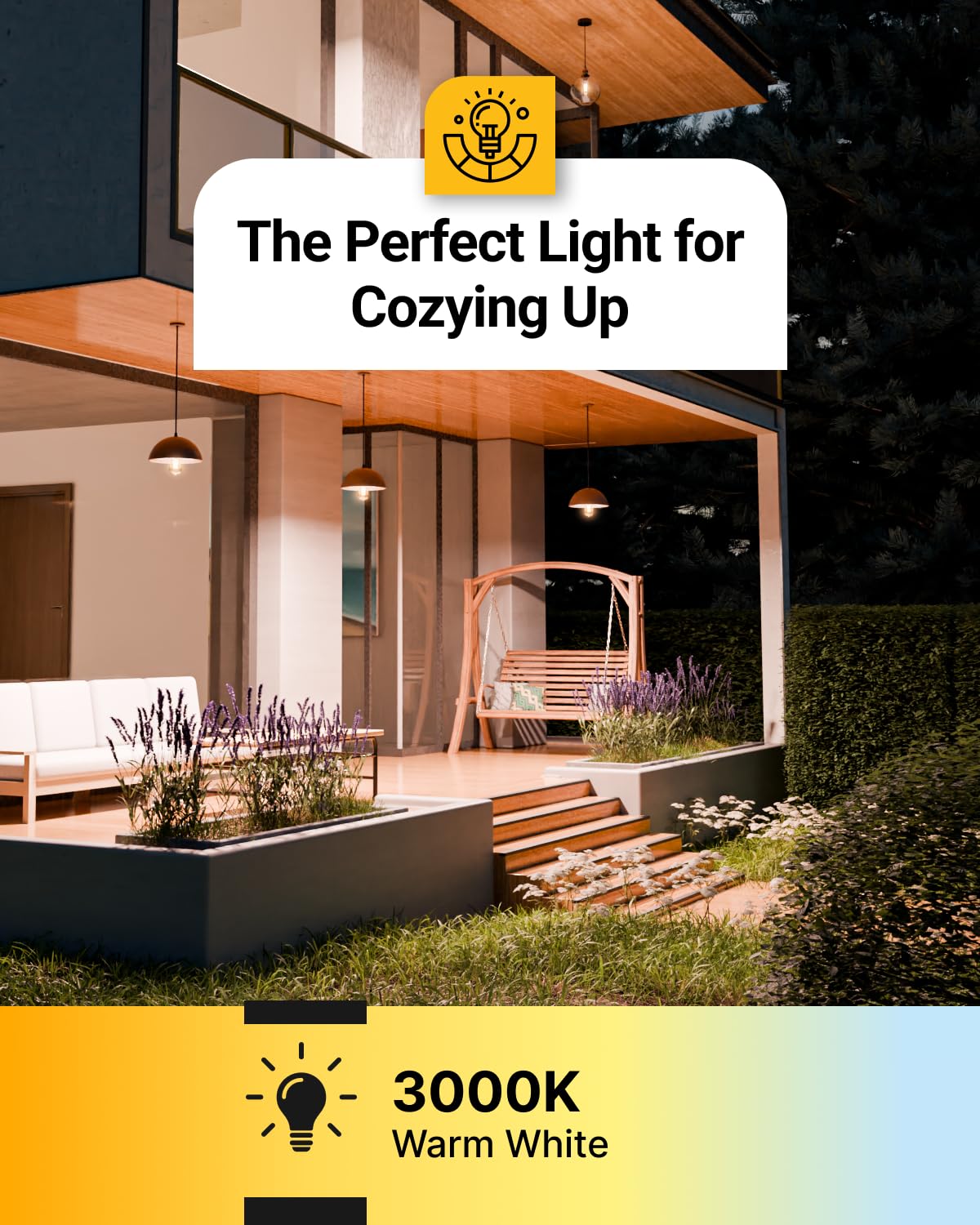 Dusk to Dawn LED Outdoor Lights Bulb, ST64 Edison Style Automatic Light Sensing Bulbs, 800 LM, 7W (60W Equivalent), 3000K Warm White, E26 Base UL 4 Pack