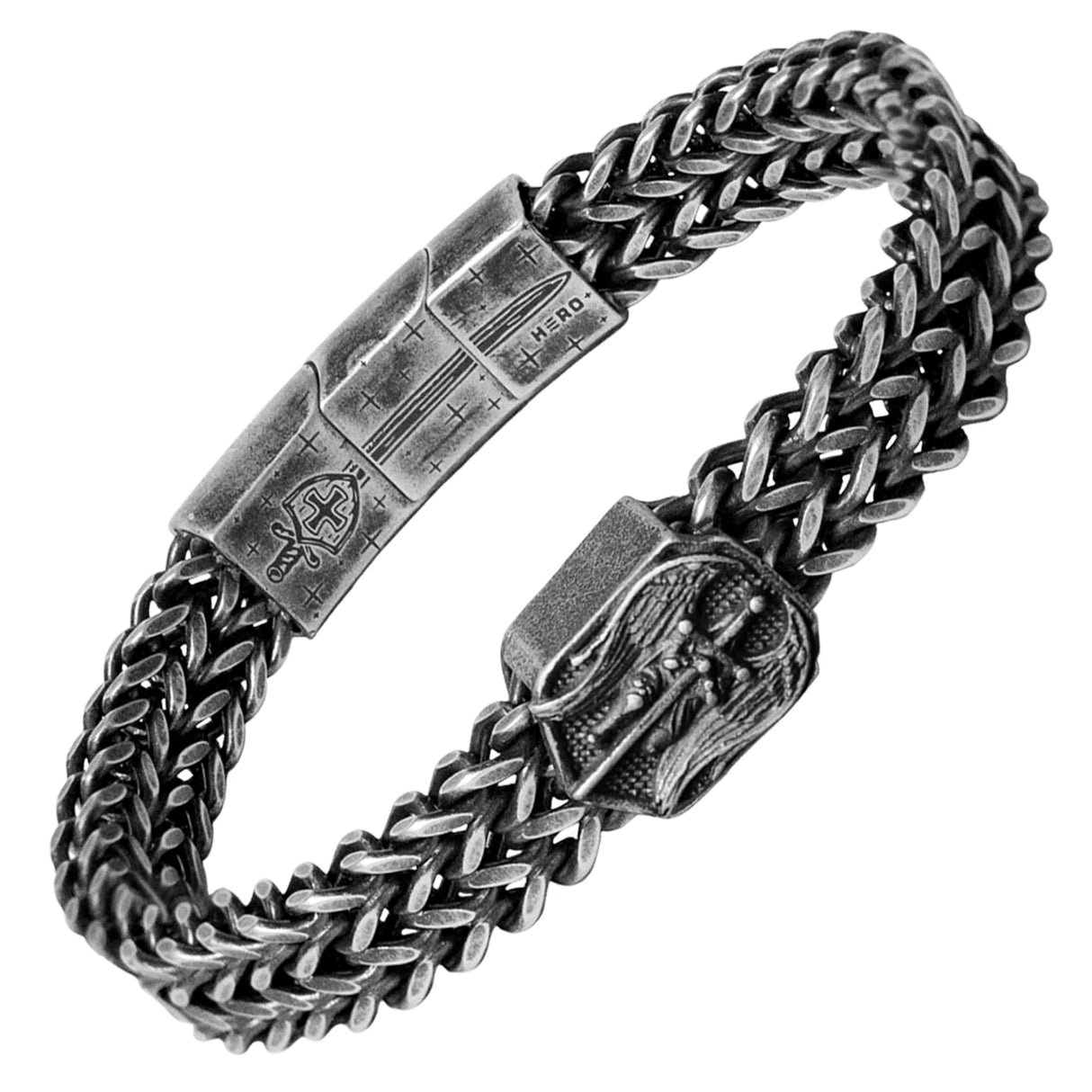 Hero Company Saint Michael 'Defend Us' Stainless Steel Bracelet for Men