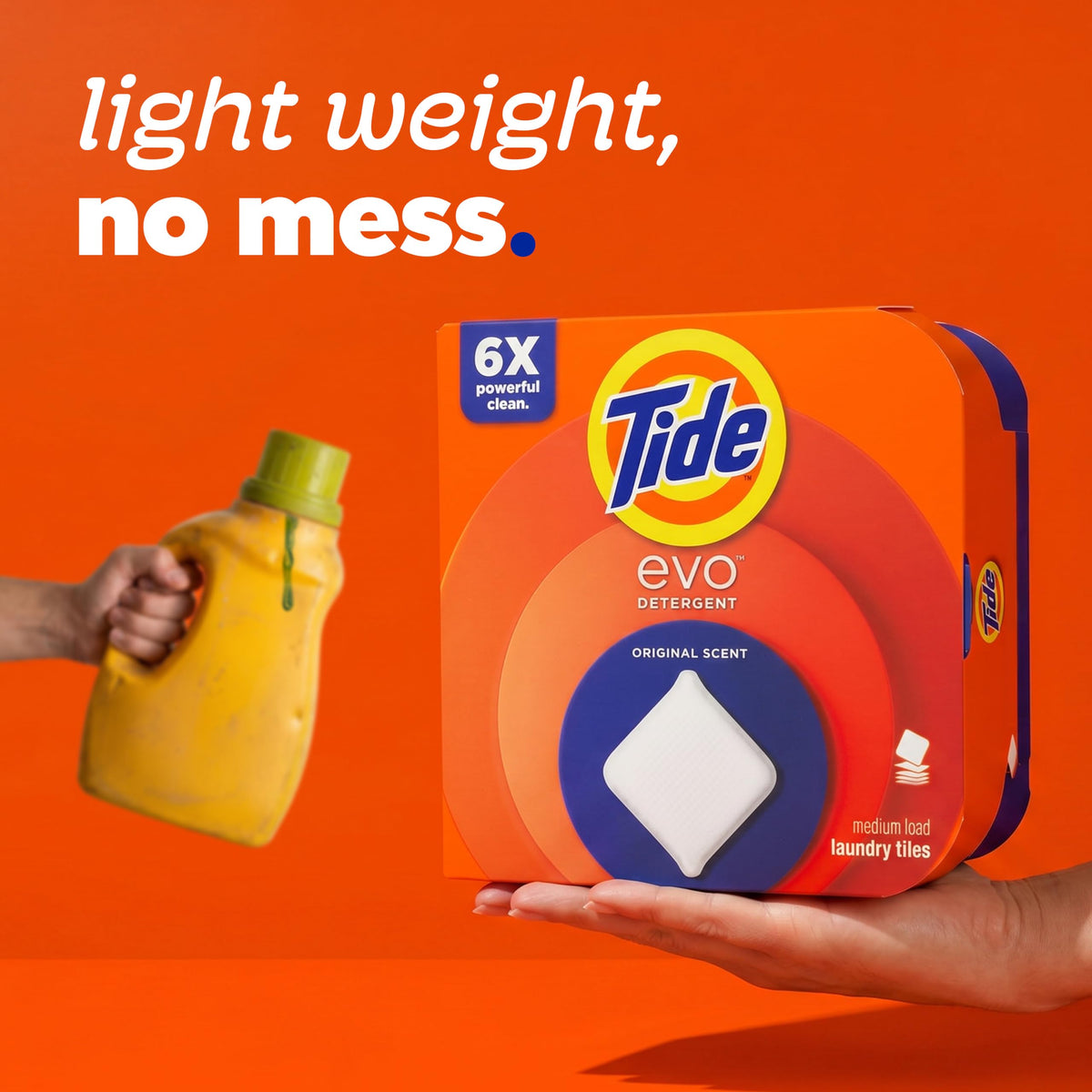 Tide evo Super Concentrated Laundry Detergent Tiles, Original Scent, 42 Count