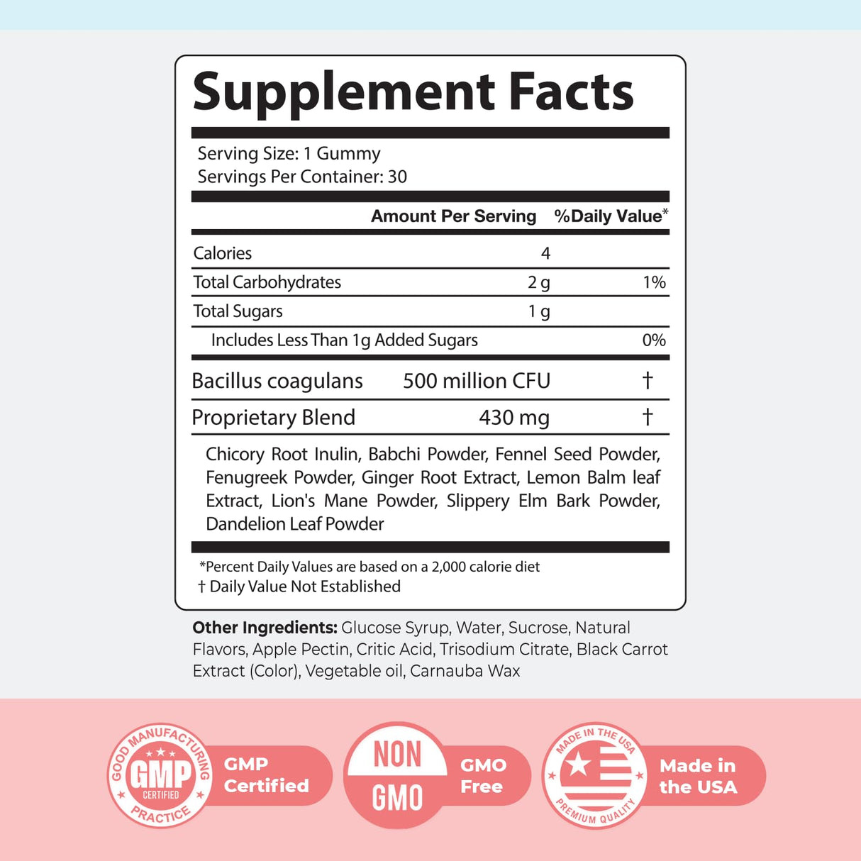 Nature’s NutriWave PrimeBiome Probiotic Gummies – Plant-Based Blend with Inulin, Lion’s Mane, Ginger & More– Non-GMO, No Stimulants, GMP Certified – 30 Gummies, 1 Month Supply