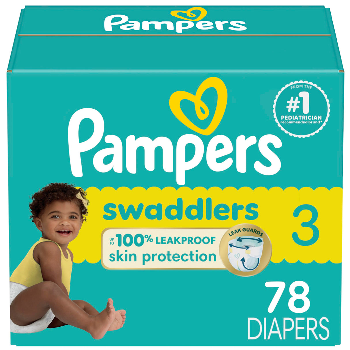 Pampers Baby Diapers - Swaddlers - Size 4, 66 Count, Ultra Absorbent Disposable Infant Diaper